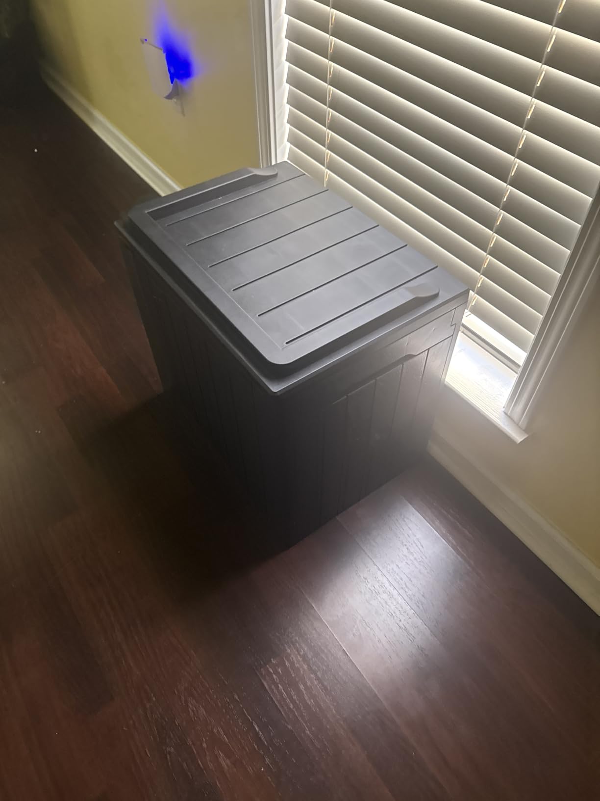 Greesum Outdoor Storage Box 31 Gallon Storage Box with Lid for Patio Furniture, Garden Tools, Pool Supplies, Waterproof and UV Resistant, Lockable, Dark Black customer photo 2
