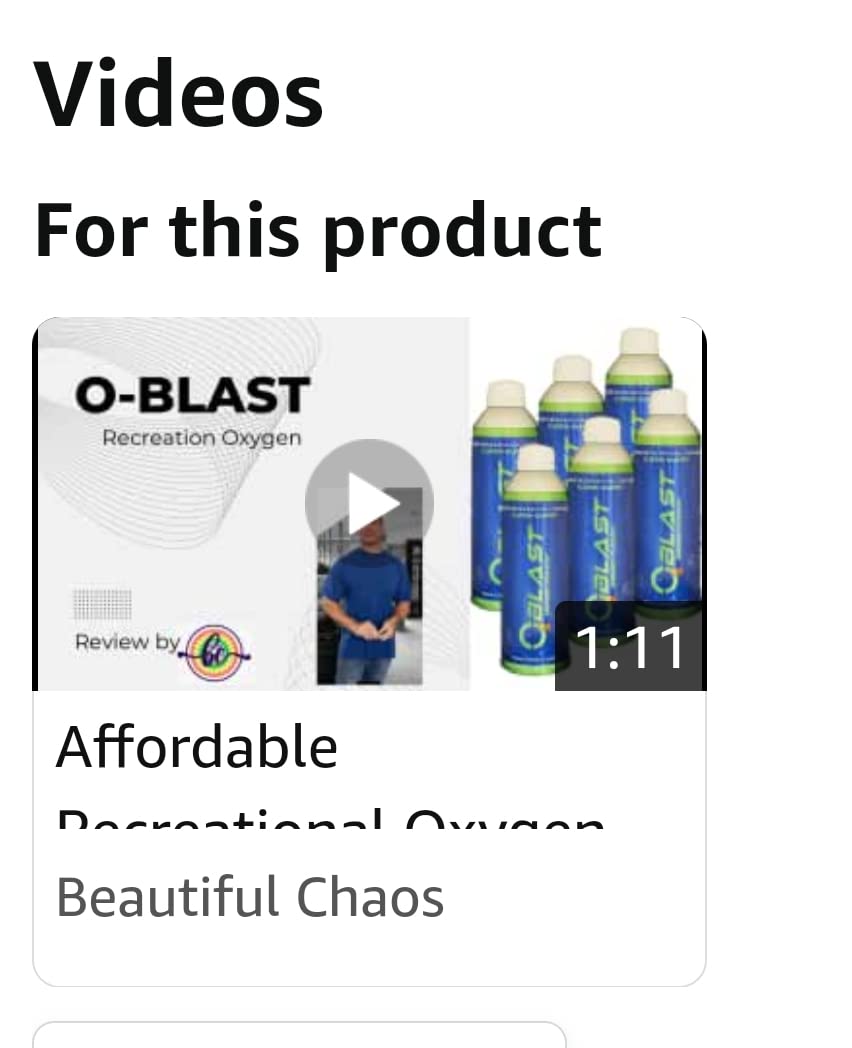 O2 Blast - Portable Oxygen Can, Filled with 99.99% Pure Oxygen in a Can with Breathing Mask for Sports, Travel, and High Altitude Use | On-the-Go Air Support for Hiking and Outdoors - 10L, 6-Pack customer photo 1
