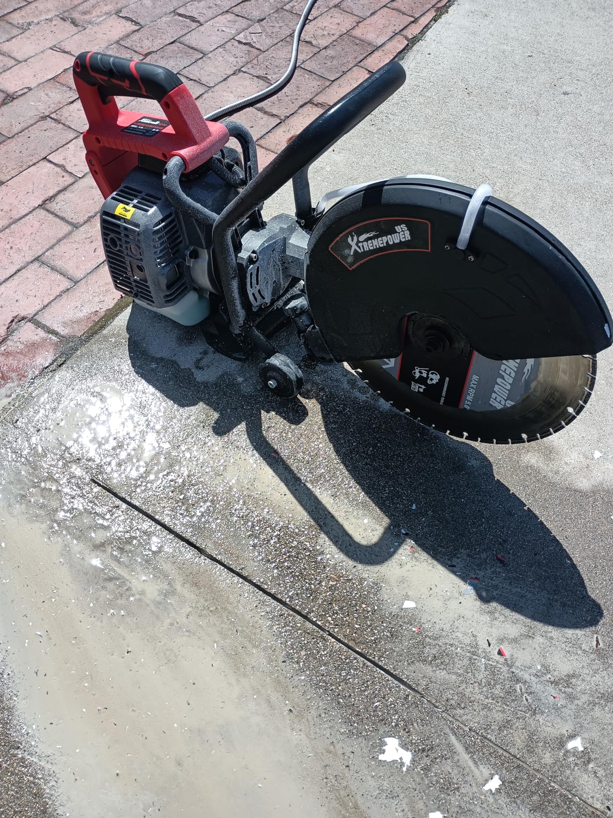 XtremepowerUS 16-Inch Gas Powered Concrete Cut-Off Saw, 52cc 2-Stroke Engine, 5-Inch Max Cut Depth customer photo 2