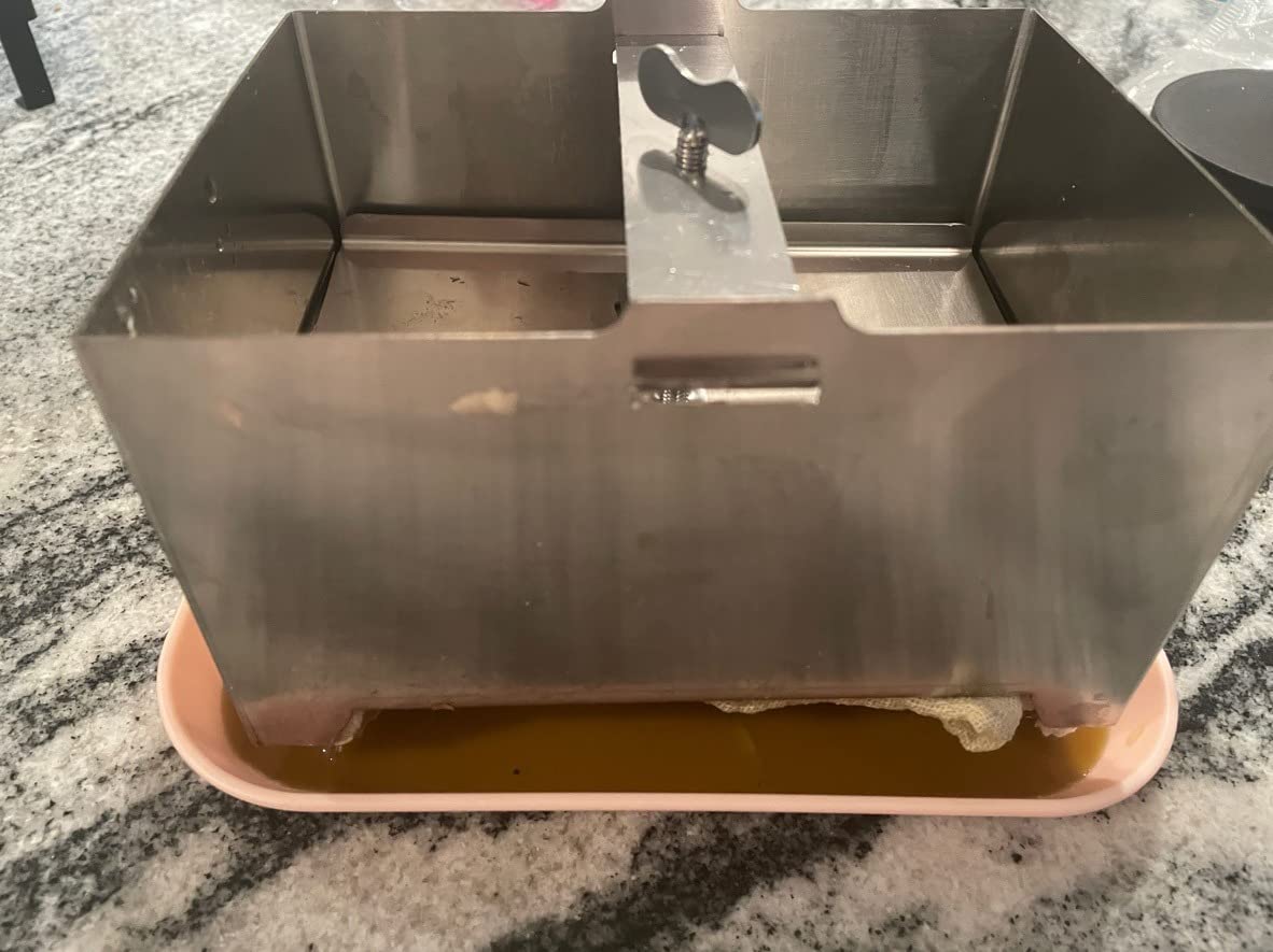 Tofu Press Stainless Steel Tofu Press & Paneer Maker - Cheese Press for Homemade Tofu, Paneer, Vegan Cheese - Heavy Duty Easy-to-Use Kitchen Tool with Adjustable Pressure BPA Free (Dishwasher Safe) customer photo 2