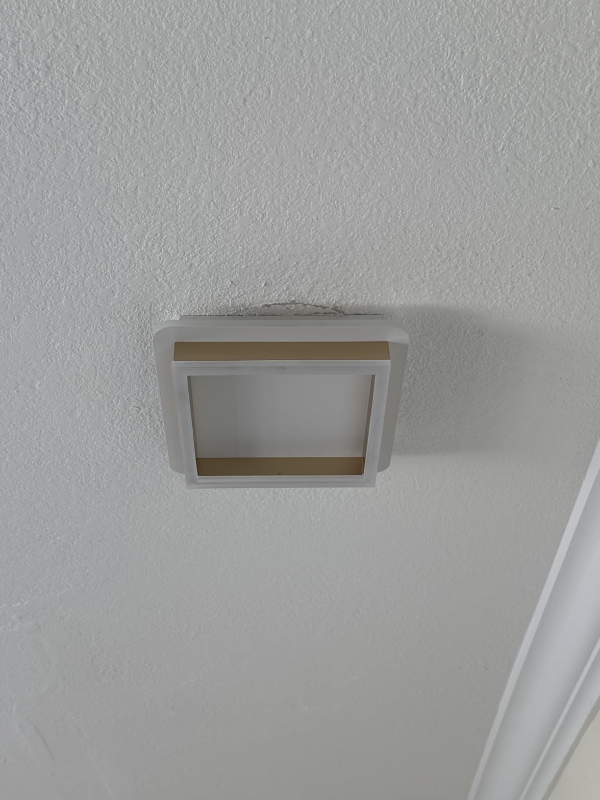 CANEOE Square Modern LED Ceiling Light Fixture, 32W Black Flush Mount Ceiling Light for Hallway 6000K Small Close to Ceiling Lamp for Hallway Bedroom, Kitchen, Closet, Entryway, 9.5 Inch customer photo 2