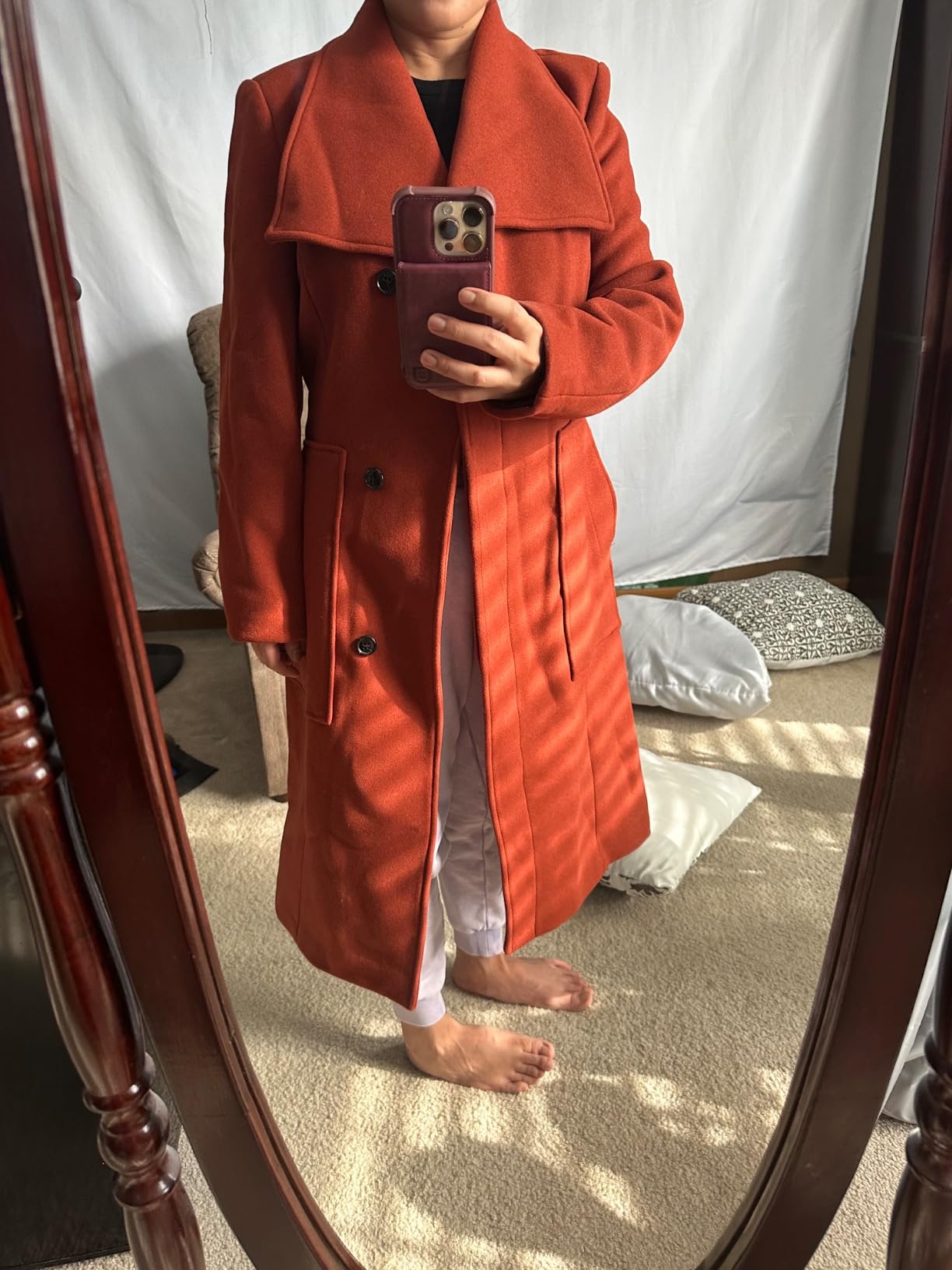 Cole Haan Women's Belted Coat Wool With Cuff Details customer photo 1