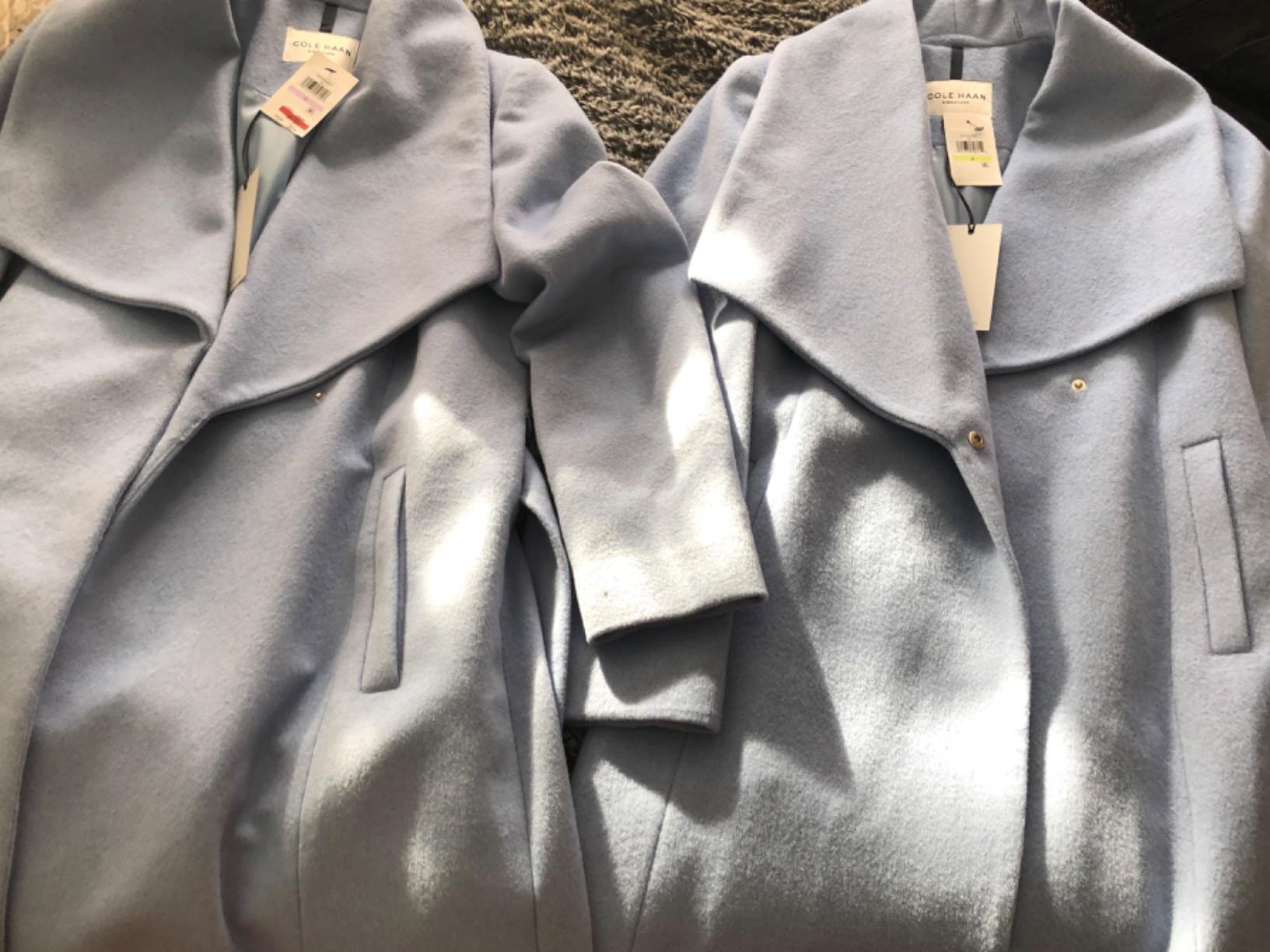 Cole Haan Women's Belted Wool Classically Elegant Coat for Year-round Style (Standard and Plus Size) customer photo 1