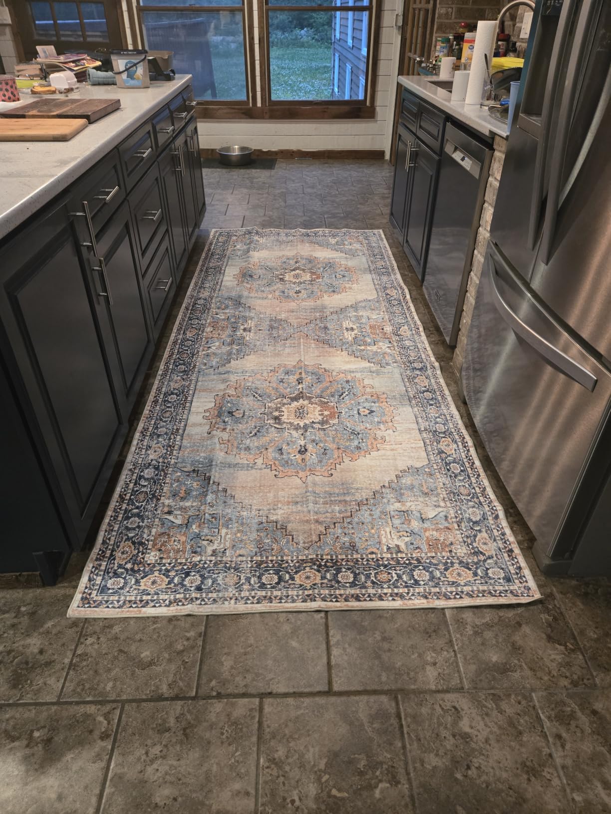 TOPRUUG Washable Runner Rug 2x12 - Hallway Runner Rug Kitchen Rugs and Mats Non Skid Washable Waterproof Carpet Runner for Living Room Bedroom Bathroom (Black, 2X12) customer photo 1