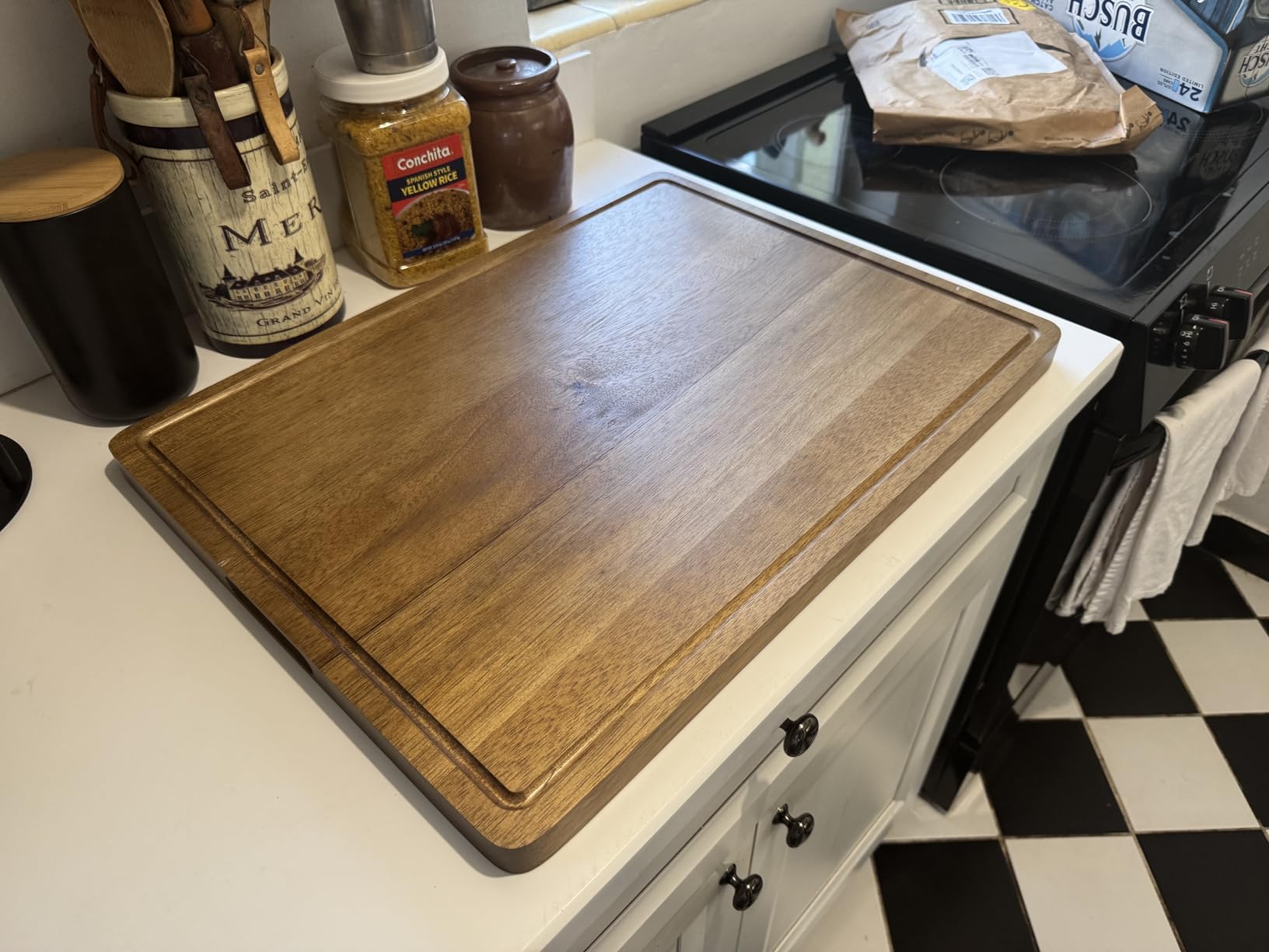 Extra Large Acacia Wood Cutting Board for Kitchen, 24 x 18 Inch Large Butcher Block Chopping Board with Juice Groove customer photo 2