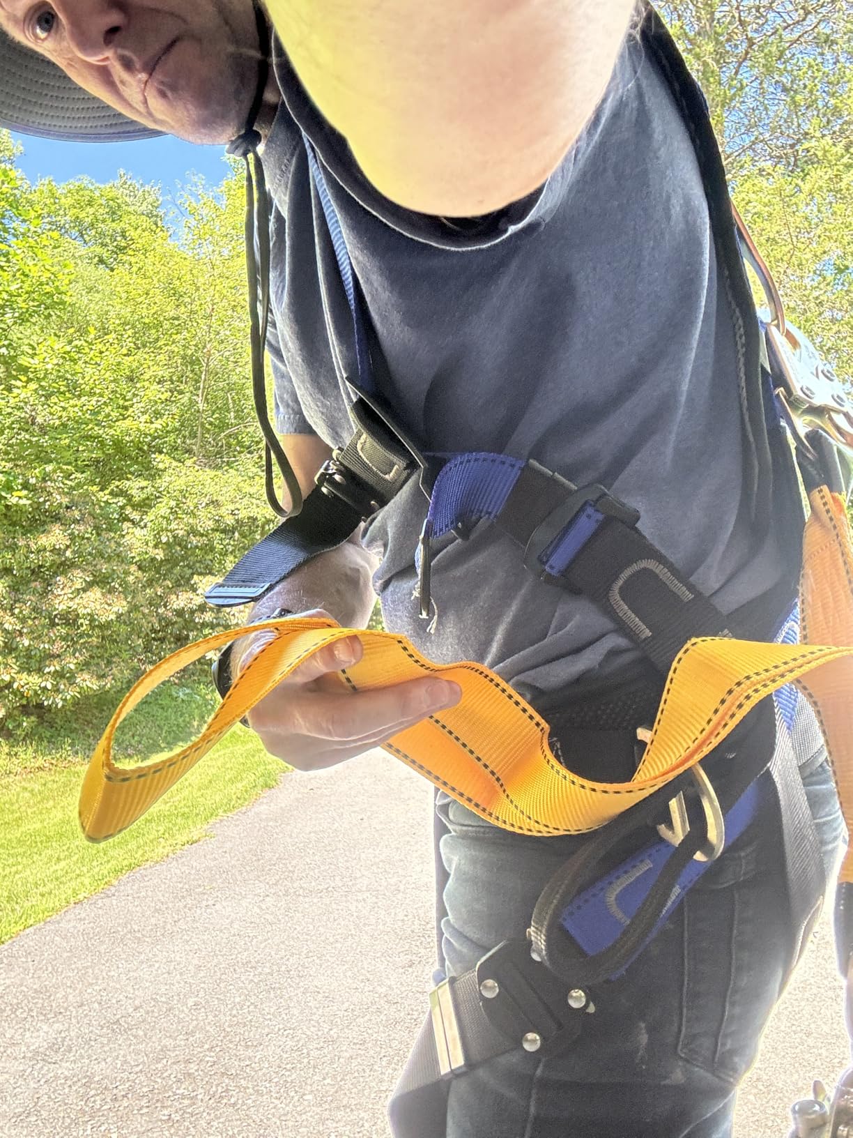 TT TRSMIMA Safety Harness Fall Protection Upgrade 4 Quick Buckles Construction Full Body Harness 6 Adjustment D-ring customer photo 2