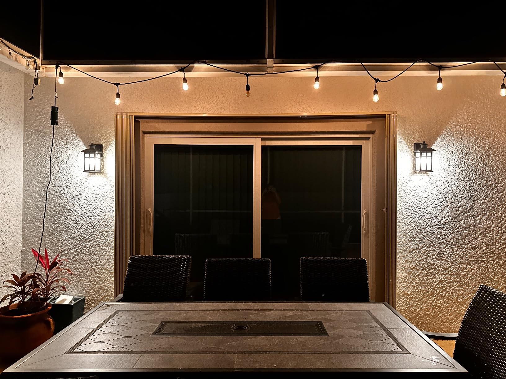 Motion Sensor Outdoor Wall Lights 2 Packs - Updated Dusk to Dawn Outdoor Lighting, Exterior Light Fixtures with E26 Sockets & Tempered Glass, Wall Mounted Black Waterproof Outdoor Lights for House customer photo 2