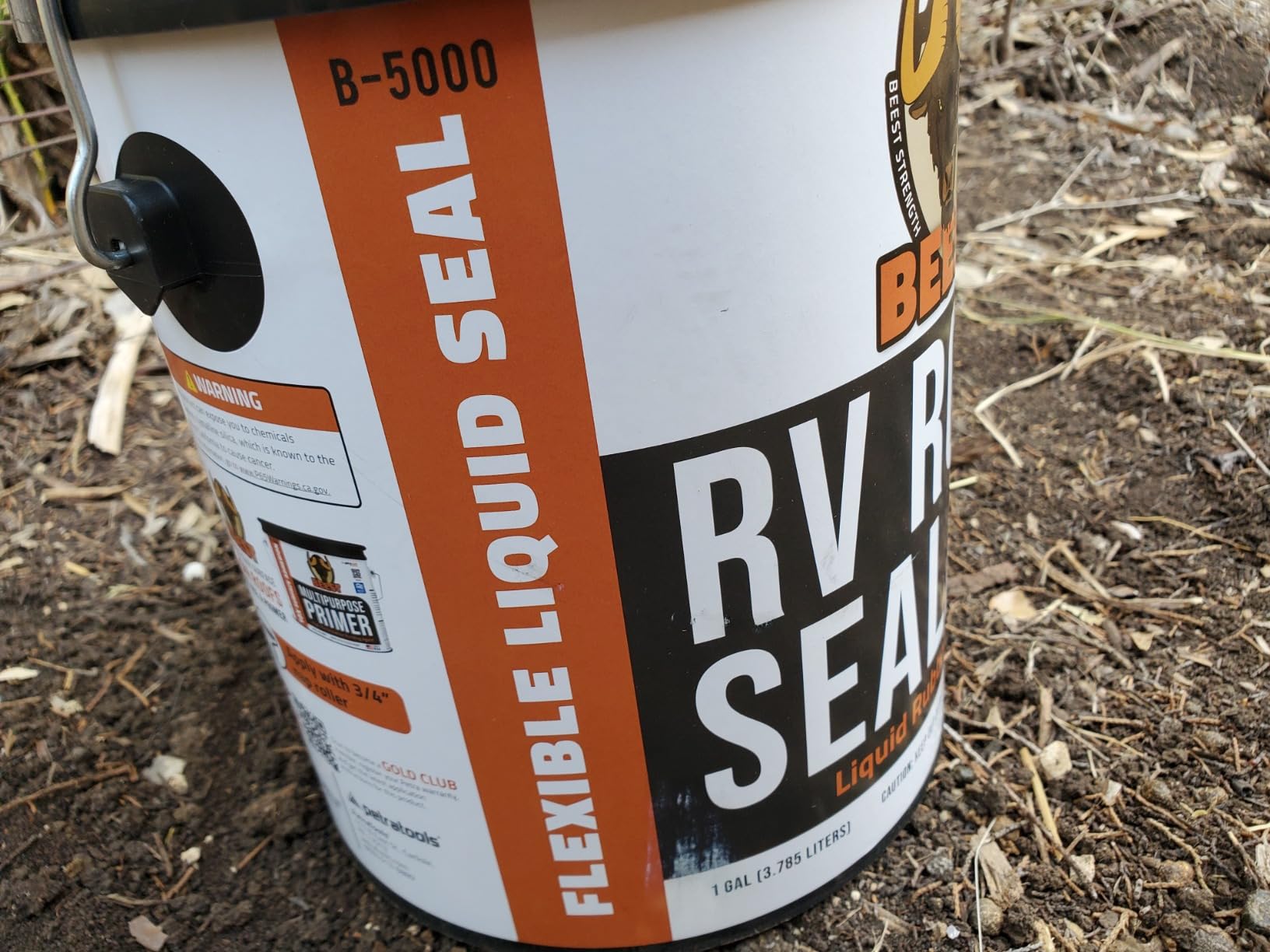 BEEST RV Roof Coating White, 1 Gallon Covers up to 50 sq ft (2 Coats), Solar Reflective & Waterproof Sealant| Elastomeric Leak Repair Coating, Liquid Rubber RV Roof Sealant for Trailers, Camper & More customer photo 2