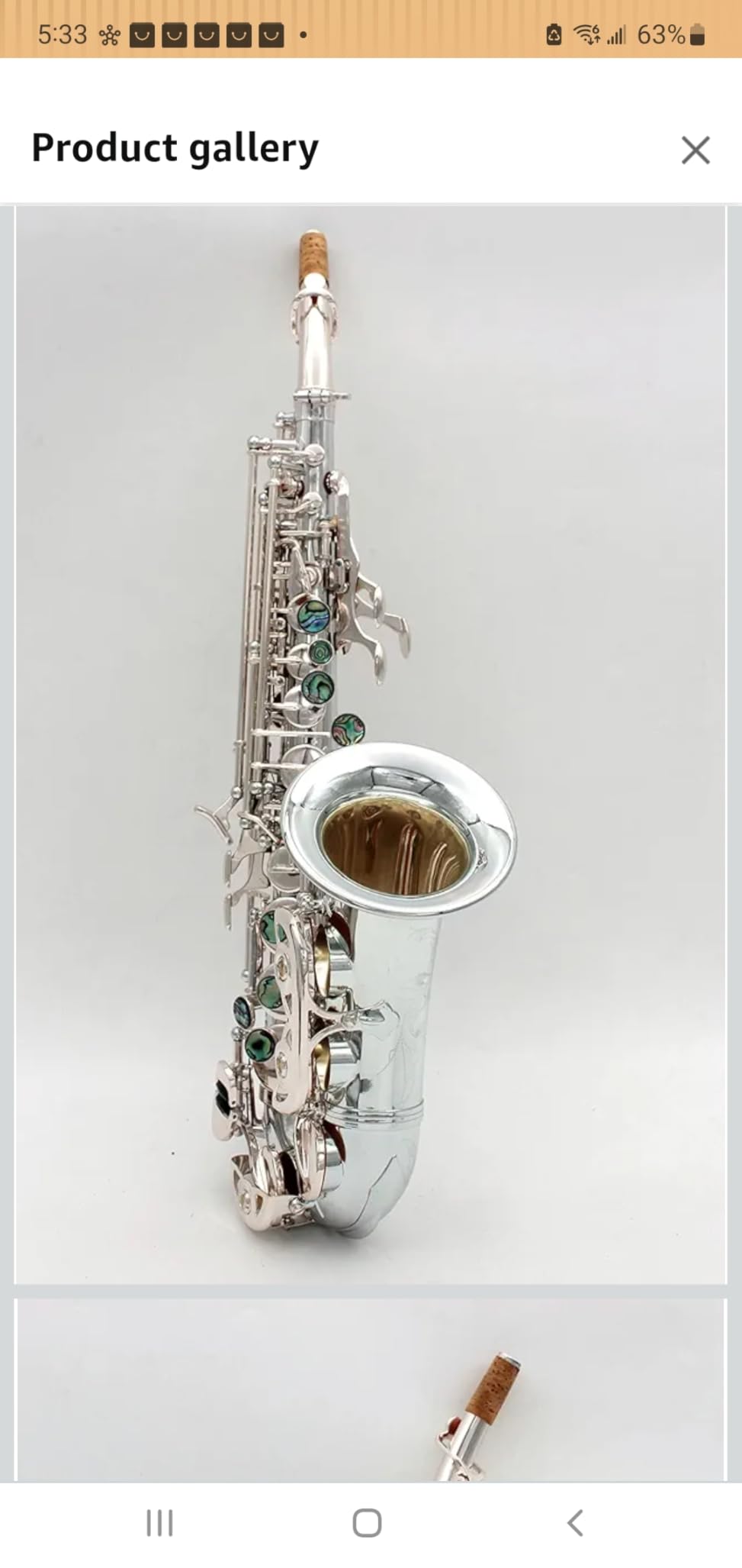 Eastern music Yani style full silver plated Curved Soprano Saxophone soprano sax customer photo 1