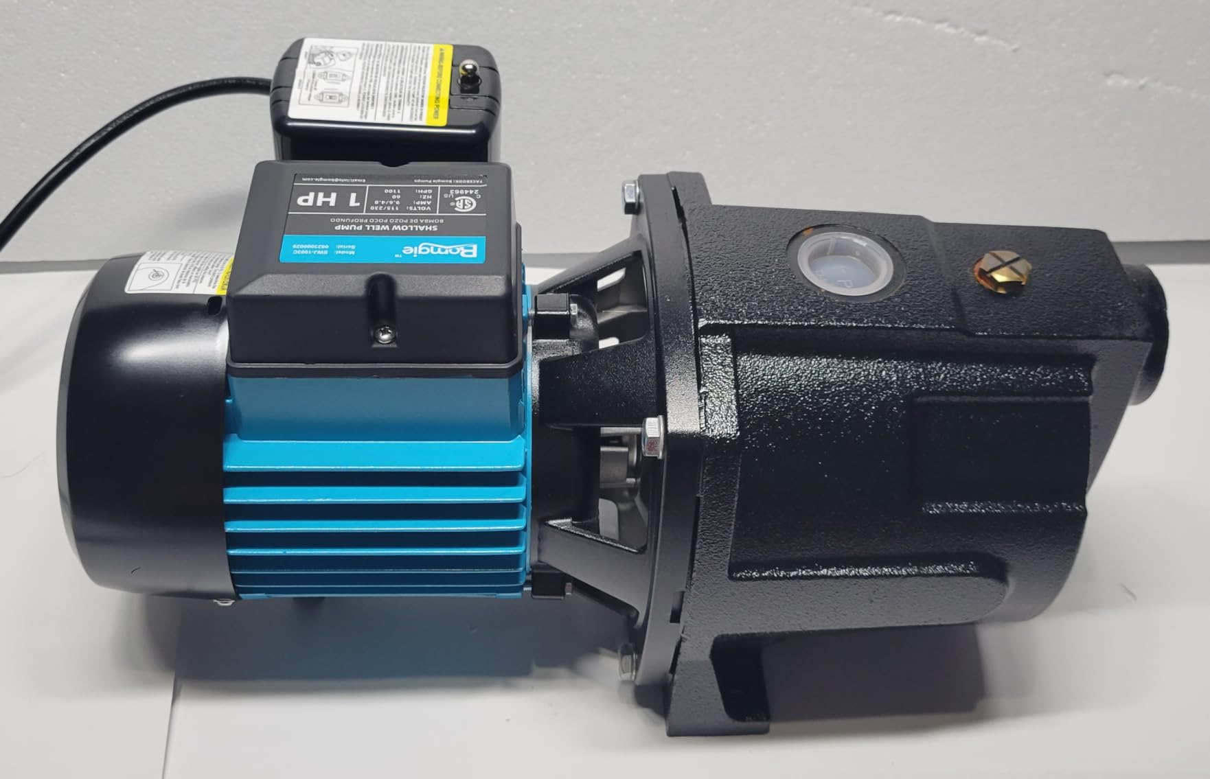 1HP Shallow Well Jet Pump, 115V/230V Durable Cast Iron Pump, Well Depth up to 25 ft, Automatic Pressure Switch, for Farm, Lawn, Garden customer photo 2