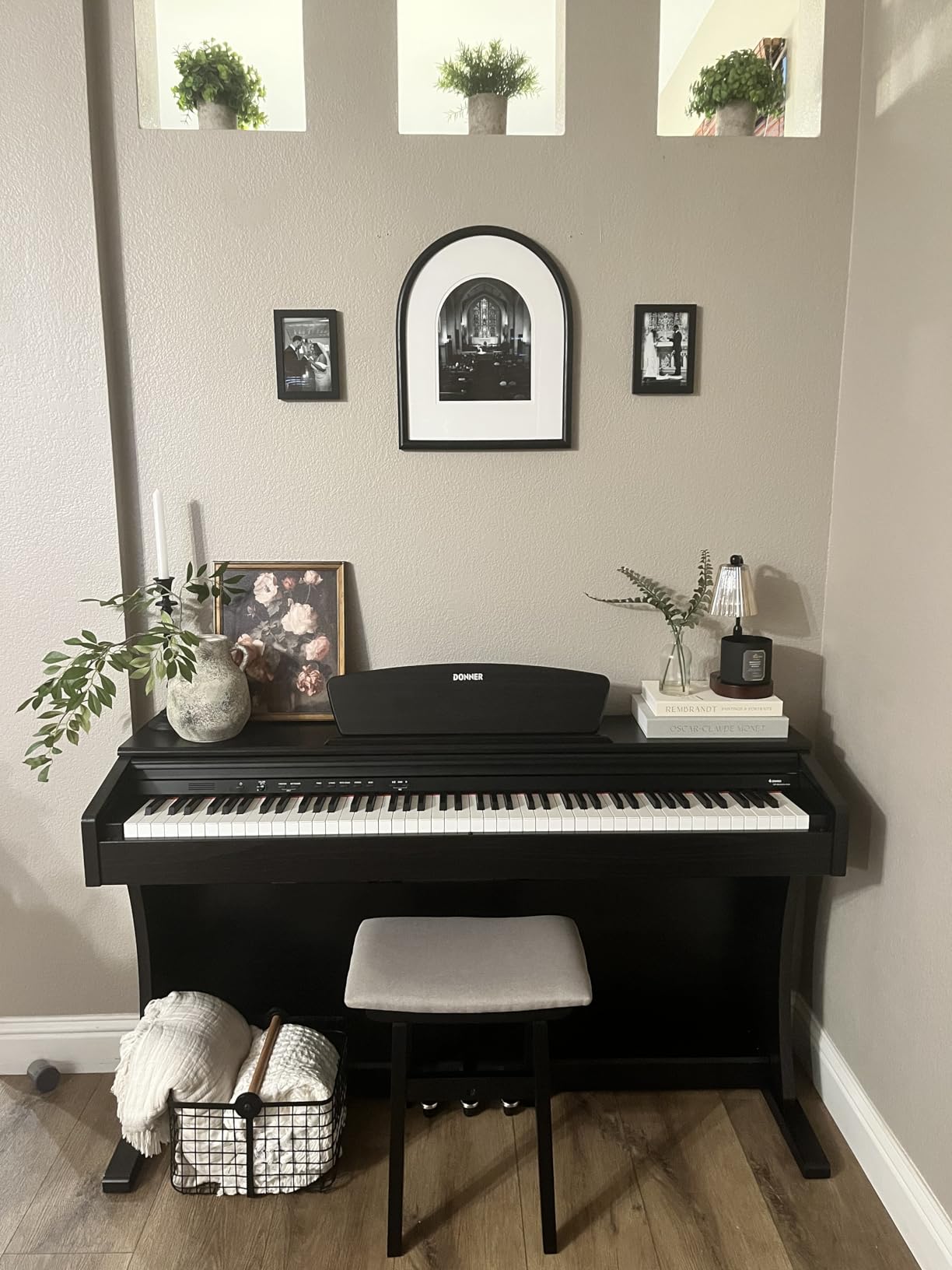 Donner DDP-400 Digital Piano with 88 Key Progressive Weighted Keyboard, Premium Upright Piano Keyboard for Professional customer photo 1