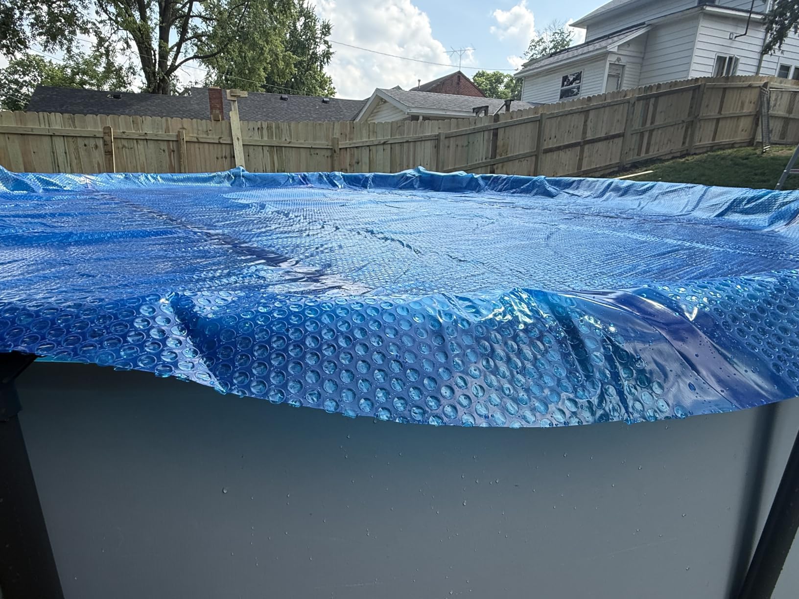 In The Swim 18' Standard Blue Round Solar Pool Cover 8 Mil for Solar Heating Above Ground Pools and Inground Pools customer photo 1