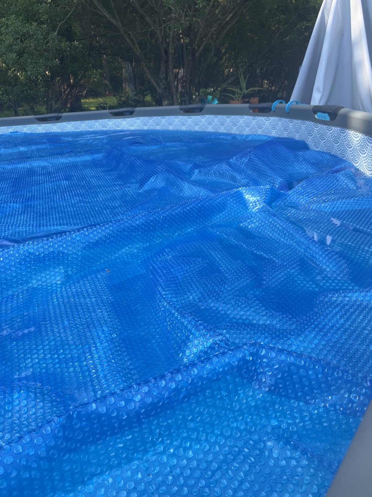 In The Swim 18' Standard Blue Round Solar Pool Cover 8 Mil for Solar Heating Above Ground Pools and Inground Pools customer photo 2