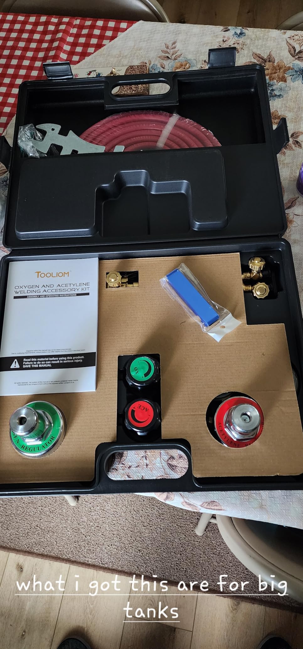 TOOLIOM Oxygen & Acetylene Torch Kit, Gas Cutting Welding Torch Set Welder Tools with Regulator Gauges Nozzles Hose customer photo 1