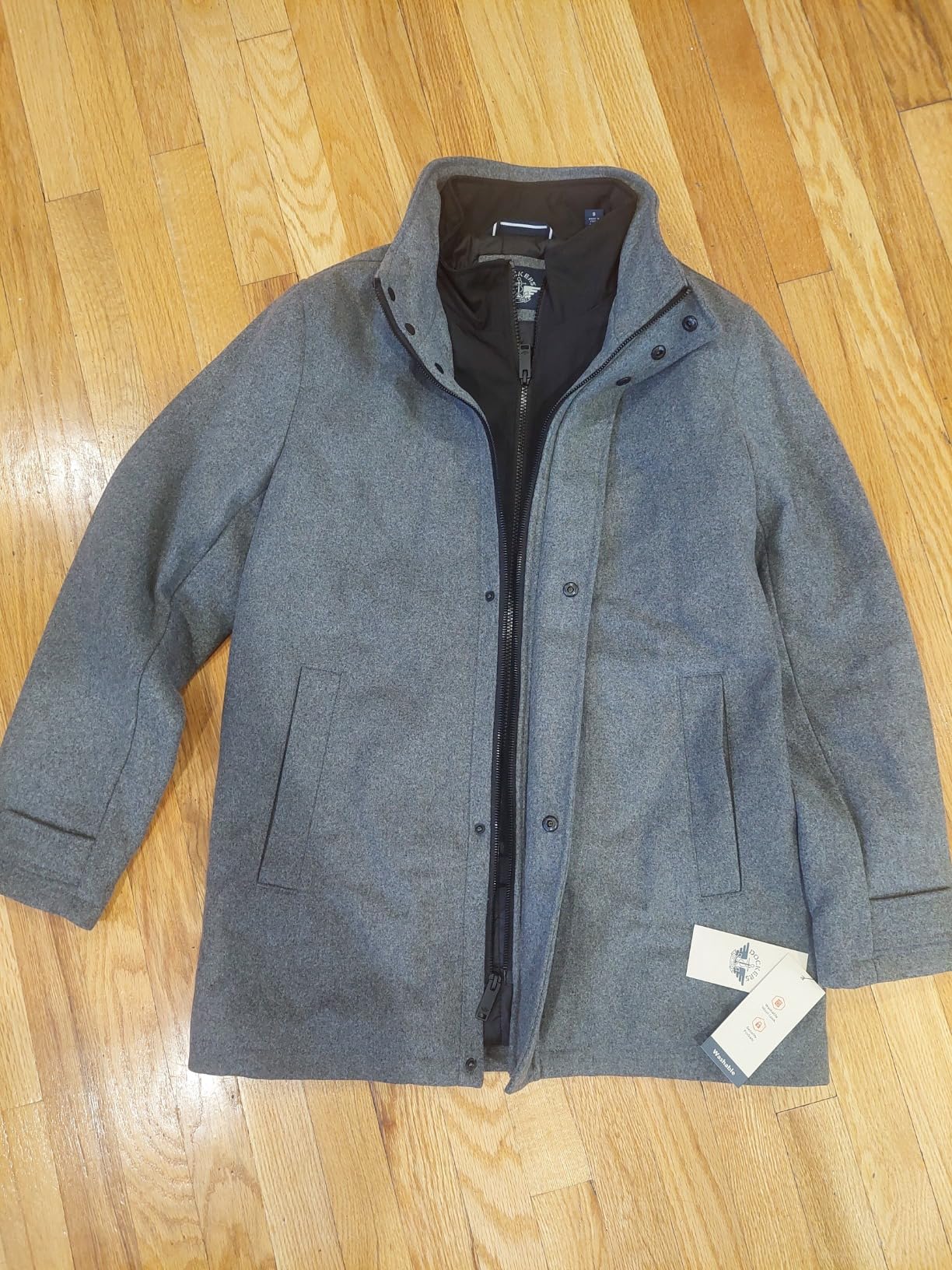 DOCKERS mens Wool Melton Two Pocket Full Length Duffle Coat customer photo 1