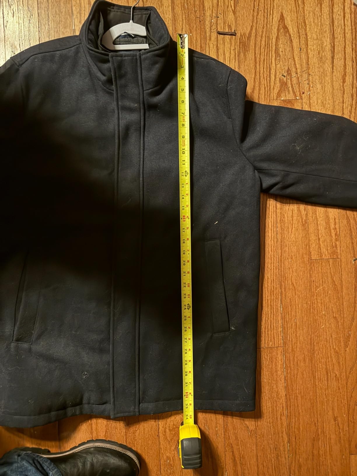 DOCKERS mens Wool Melton Two Pocket Full Length Duffle Coat customer photo 2