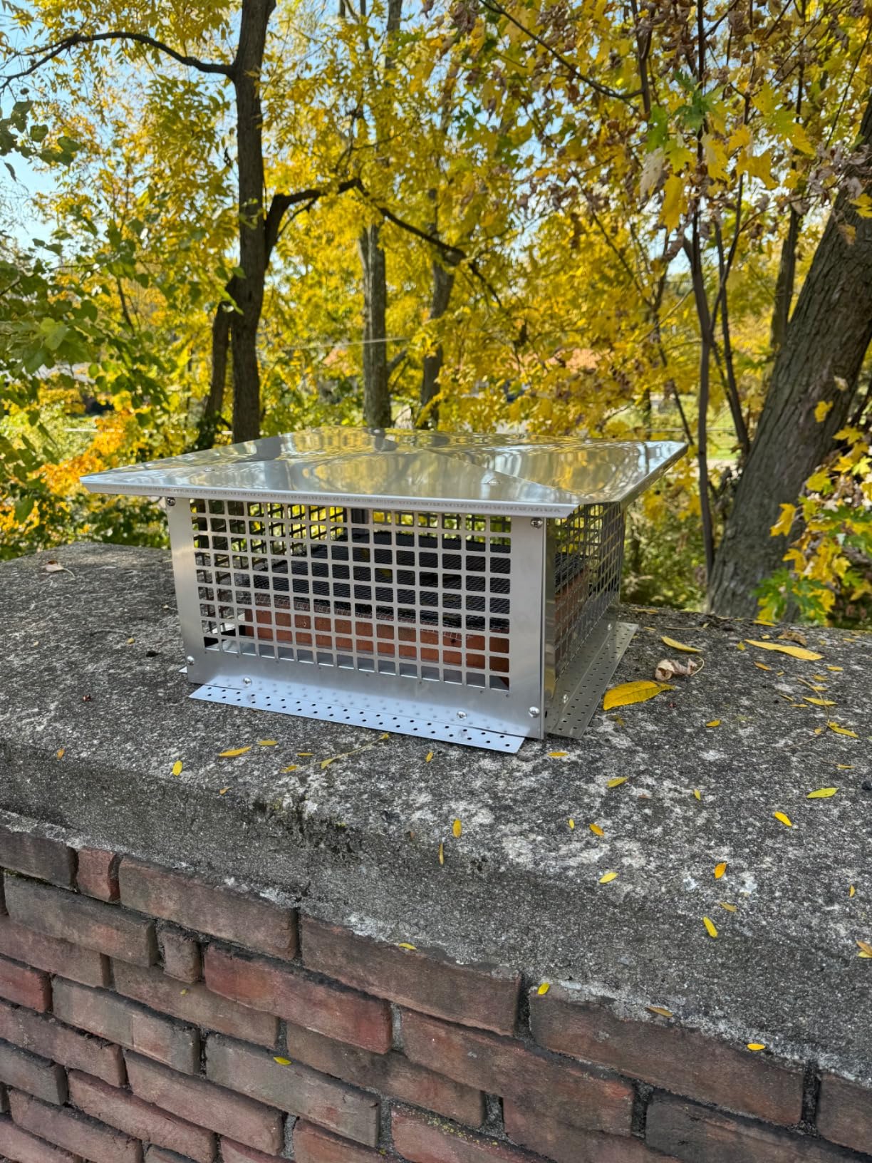 VEVOR 17x17 inch Chimney Cap - 304 Stainless Steel Fireplace Cover, Stable & Easy to Install with Practical Accessories, for Outside Clay Flue & Mesh Flue Covers, Silver customer photo 1