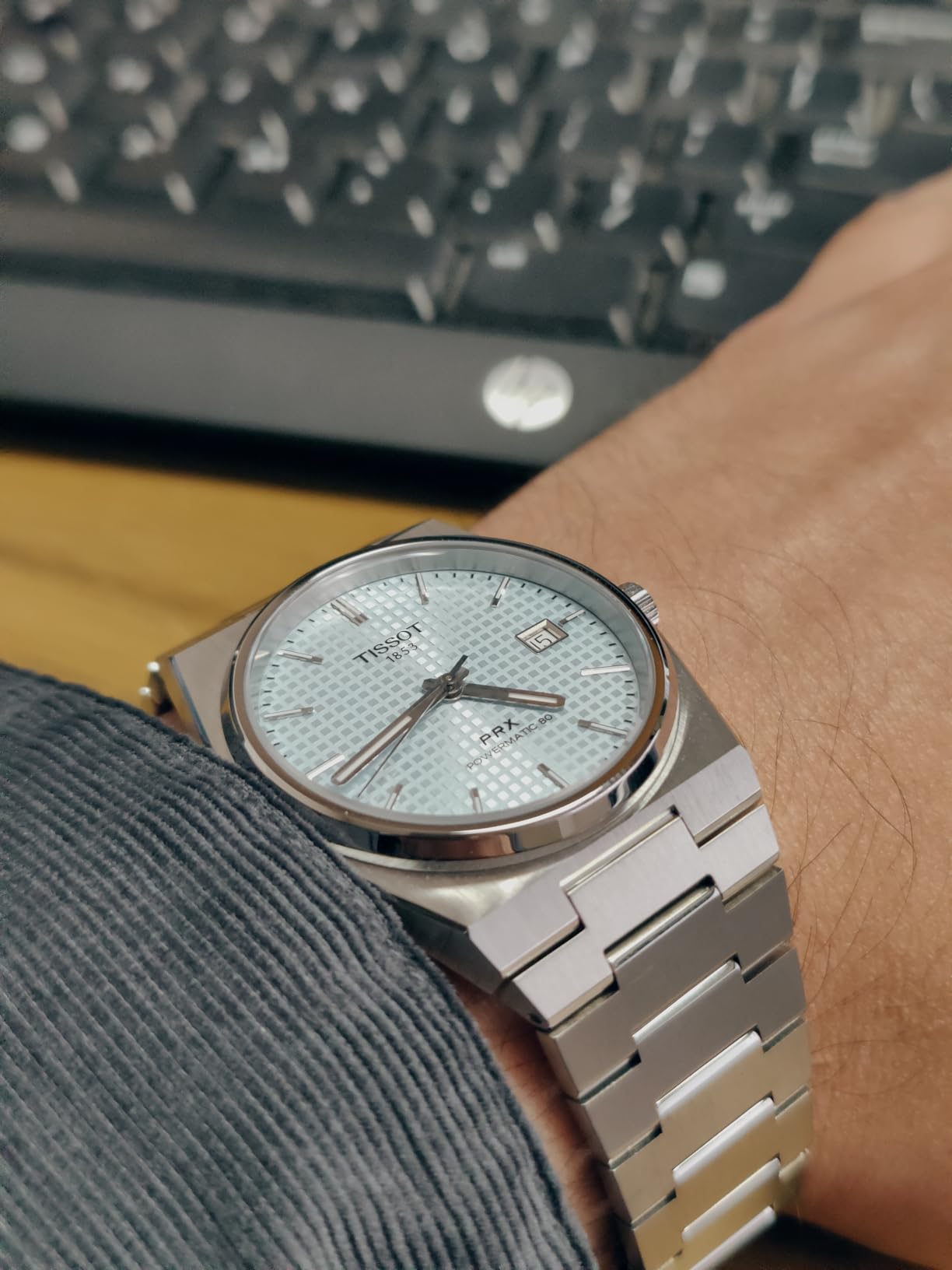 Tissot PRX Powermatic 80 Swiss Automatic Watch, Ice Blue Dial, Stainless Steel (T1374071135100) customer photo 1