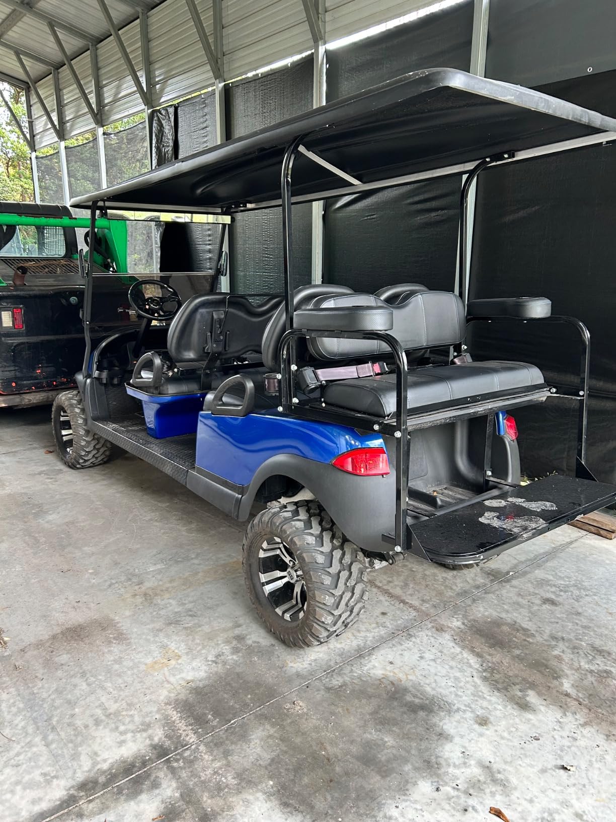 KEMIMOTO 600D Waterproof Golf Cart Cover, 4-Seater Golf Cart Rain Cover | Universal Heavy Duty Large Golf Cover with Storage Bag Compatible with EZGO Club Car 2/2+2/4 Passenger, Black customer photo 2