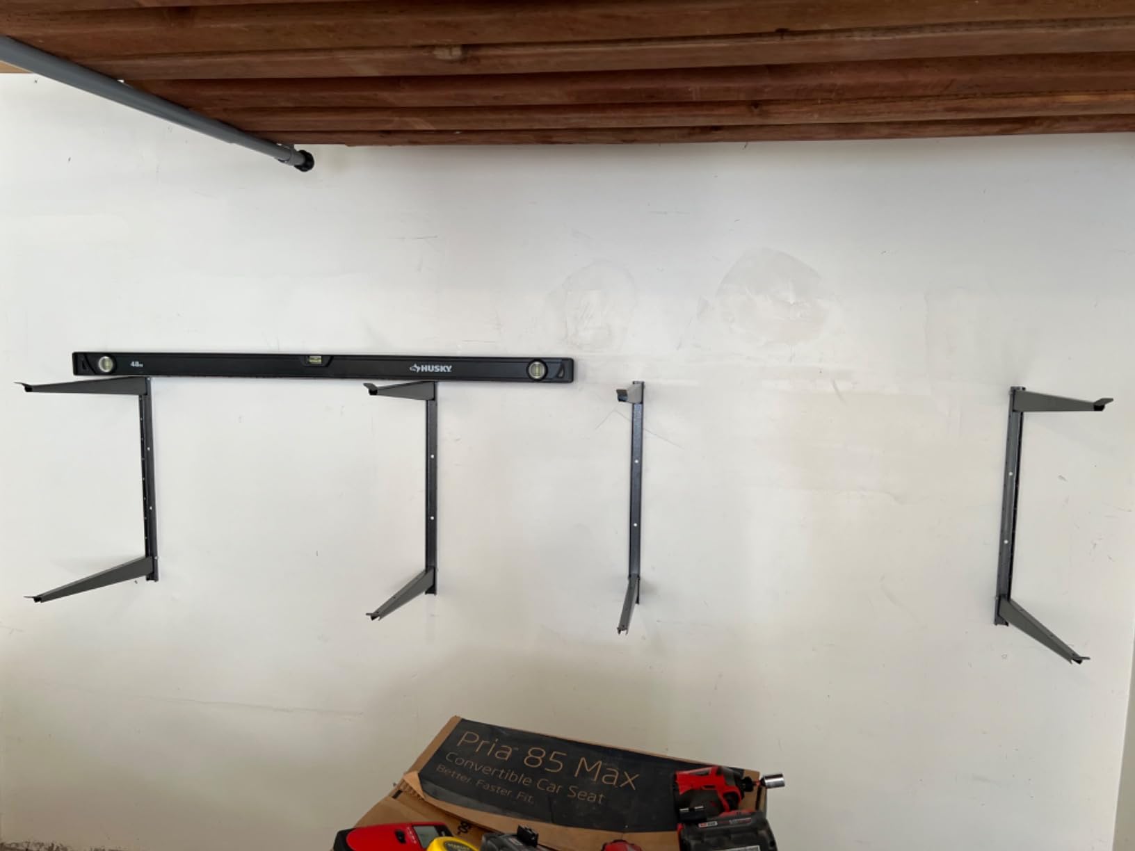 Heavy Duty Wood and Lumber Storage Rack (2-Pack), Holds Up To 960 lbs - Easy to Install Mounted Rack - Steel Construction Storage Solution For Garage, Basement & Pantry by Delta Cycle customer photo 1