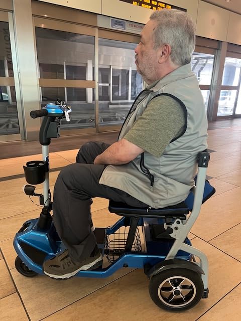 ZiiLIF R3b-Mobility Scooters for Seniors Adults Ultra Lightweight 37.5 Ibs Electric Powered Folding 4 Wheel Mobility Scooter with Cup Holder, Compact & Convenient for Travel Airline Approved, Red customer photo 2