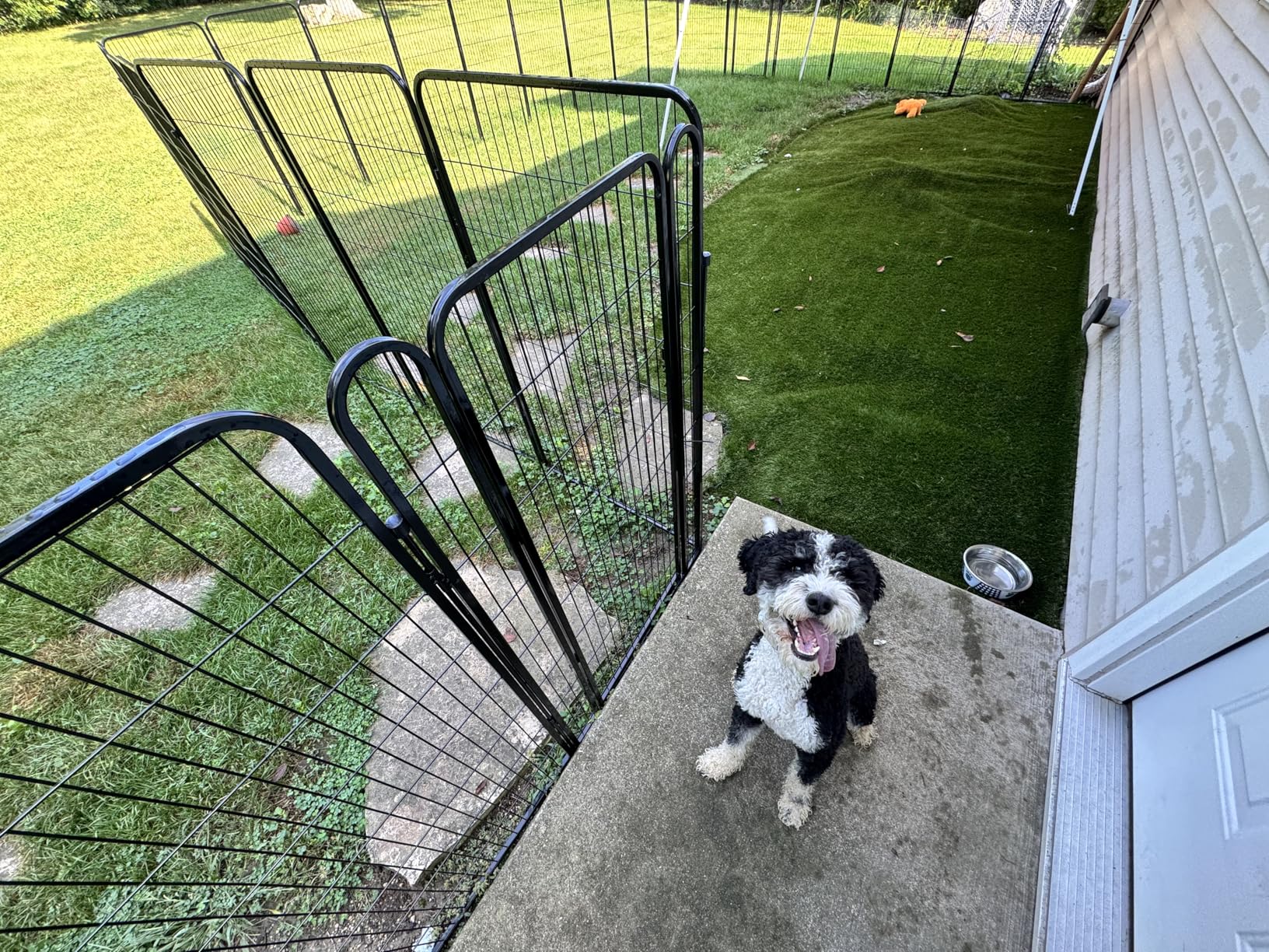 48 in(H) Decorative Garden Fence with Gate,8 Panels Total 17.7 Ft(L) Heavy Duty Iron Animal Barrier Fence for Yard,Suitable for Indoor Pet Or Outdoor Dog Fencing, Garden Border Fence customer photo 2
