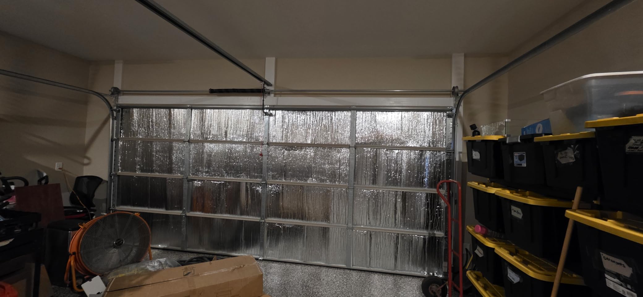 16P Garage Door Insulation Kit Panels 6MM 16x8FT for Double Garage Door, Pre-Cut Bubble Reflective Aluminum Foil Sheet 120 Tape, DIY Install Temperature Control Block Summer Heat & Winter Cold(24x48) customer photo 2
