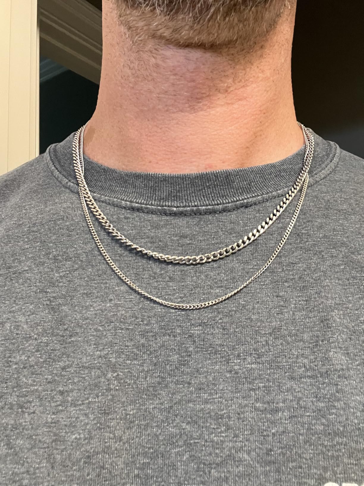 Silvadore Gold/Silver Chain for Men Necklace (2/4/6mm) - Stainless Steel Cuban Link Chain for Men (18K/925 Plated) - Thin, Non-Tarnish & Waterproof Jewelry - GIFT-READY - (18/20/22/24 Inch) customer photo 1