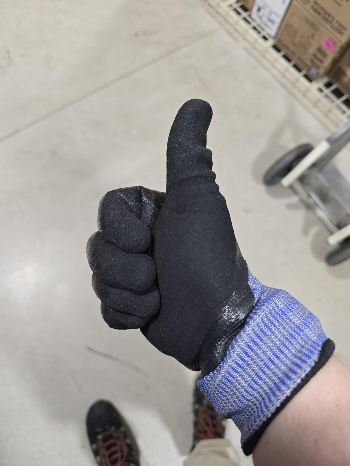 Schwer A9 Cut Resistant Work Gloves, 3/4 Double-Dipped Coating, PM3202, S | Level 5 Abrasion, Level 4 Puncture Resistant, 3/4 Water & Oil Proof, Strong Grip, 18 Gauge, Touchscreen, Heavy Duty customer photo 2