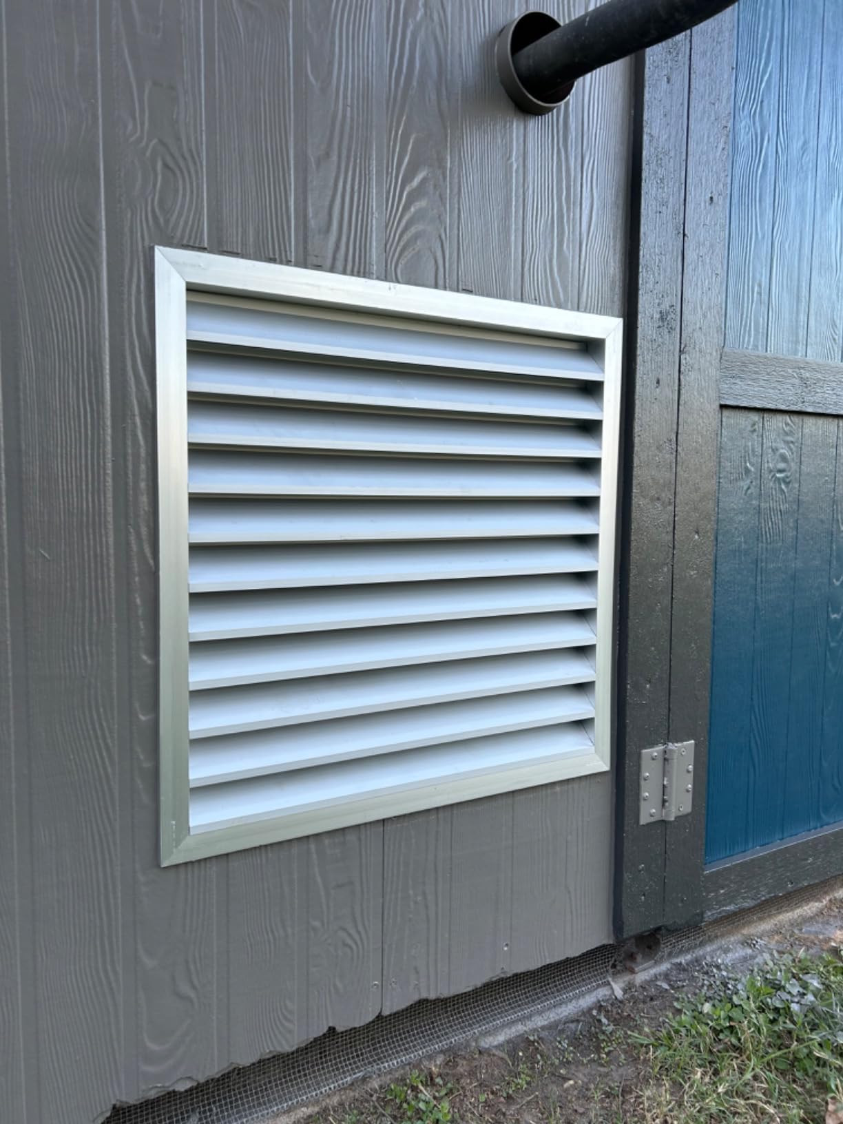 Fits 20x20 Wall Opening Anodized Aluminum Exterior Wall Vent by Handua | Gable Shed for Crawlspace, Outdoor, Doors, Attic | Weatherproof, Rain&Rust Proof, Water Resistant Grille Overall: 22