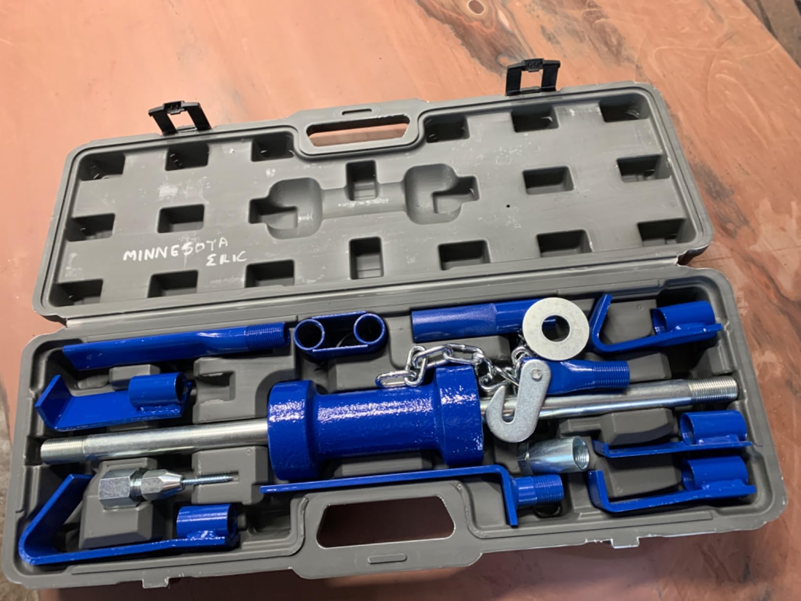 maXpeedingrods 13LBS Dent Puller Slide Hammer, Car Dent Removal Tool Kit | Heavy Duty Auto Body Dent Repair Tool Kit, Automotive Dent Remover, 18 Pieces Slide Hammer Puller Set, Blue customer photo 1