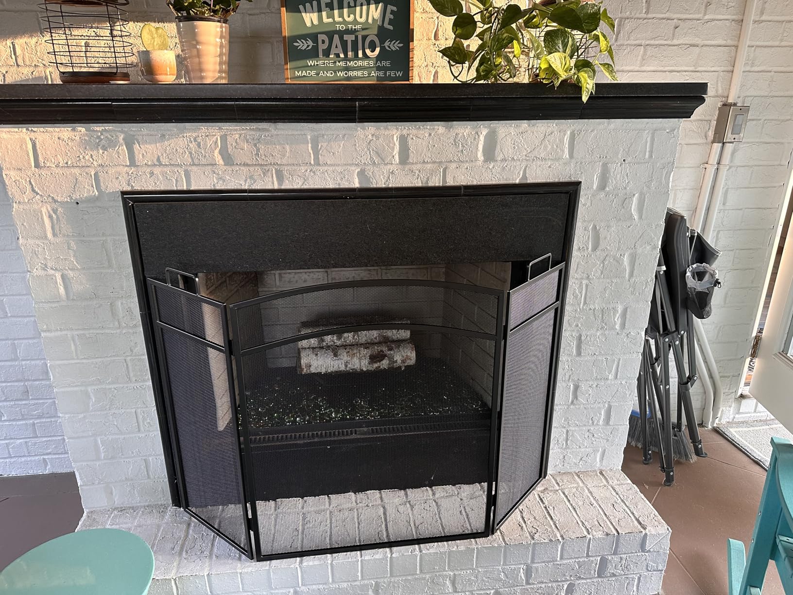 3 Panel Fireplace Screen 48
