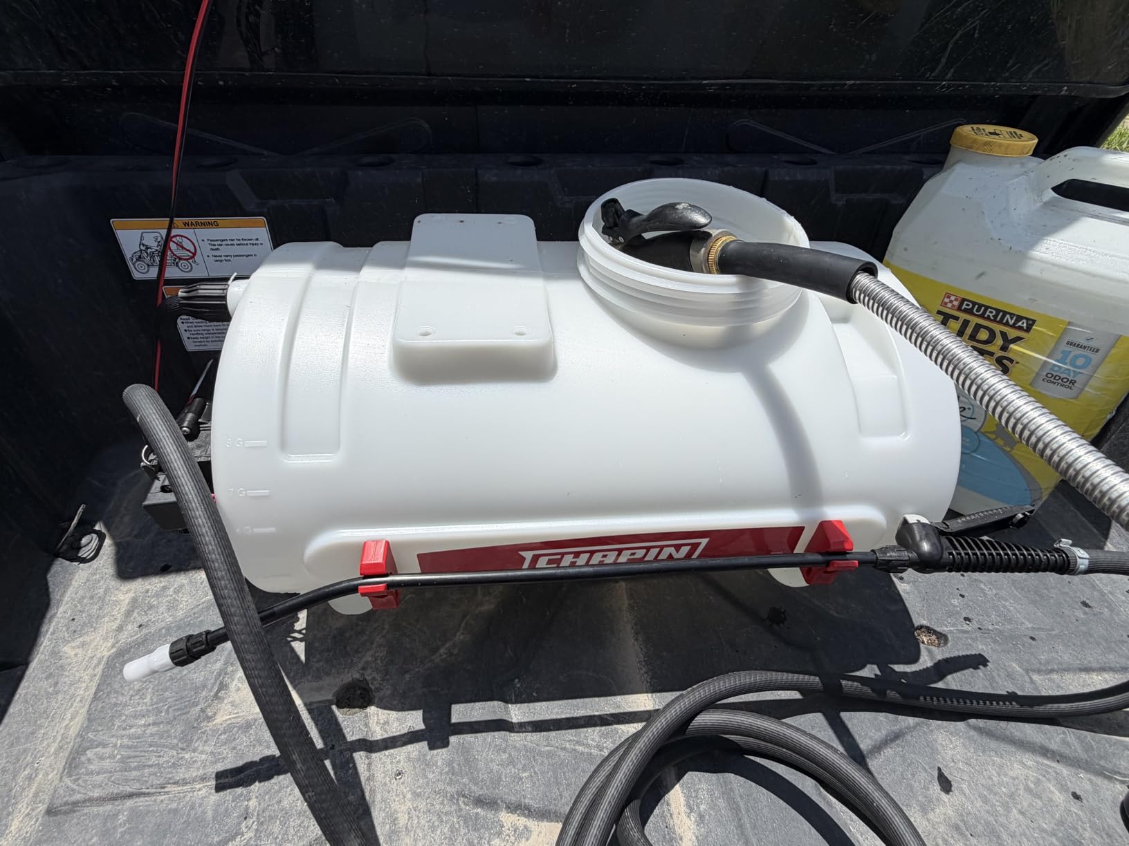 Chapin 15-Gallon ATV Sprayer, 12V Pump for Easy Coverage | Heavy-duty chemical-resistant poly tank; double filtration, fits ATVs and UTVs, wide opening, 15-ft hose and 18-in wand customer photo 2