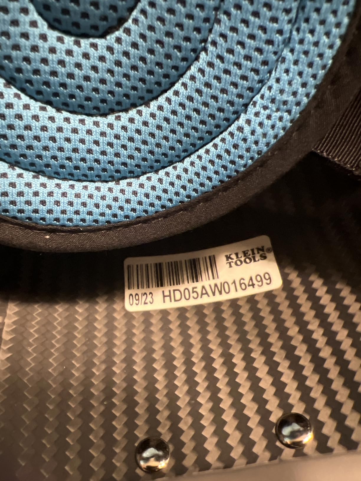 Klein Tools Hard Hat, K12 Series Carbon Fiber Full Brim, Vented, Class C, Type 1 customer photo 2