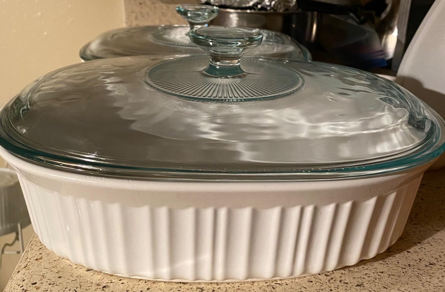 CorningWare Ceramic Bakeware Set with Lids Chip and Crack Resistant Stoneware Baking Dish, Microwave, Dishwasher, Oven, Freezer and Fridge Safe, 6-Piece French Cabernet customer photo 1