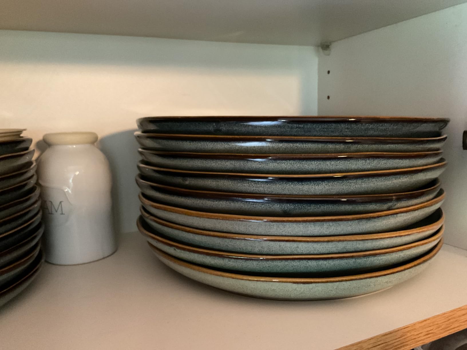 AmorArc Ceramic Dinnerware Sets, Handmade Reactive Glaze Stoneware Plates and Bowls Sets, Highly Scratch Resistant | Dishwasher & Microwave Safe Dishes Set, Service for 8 (24pc) customer photo 2