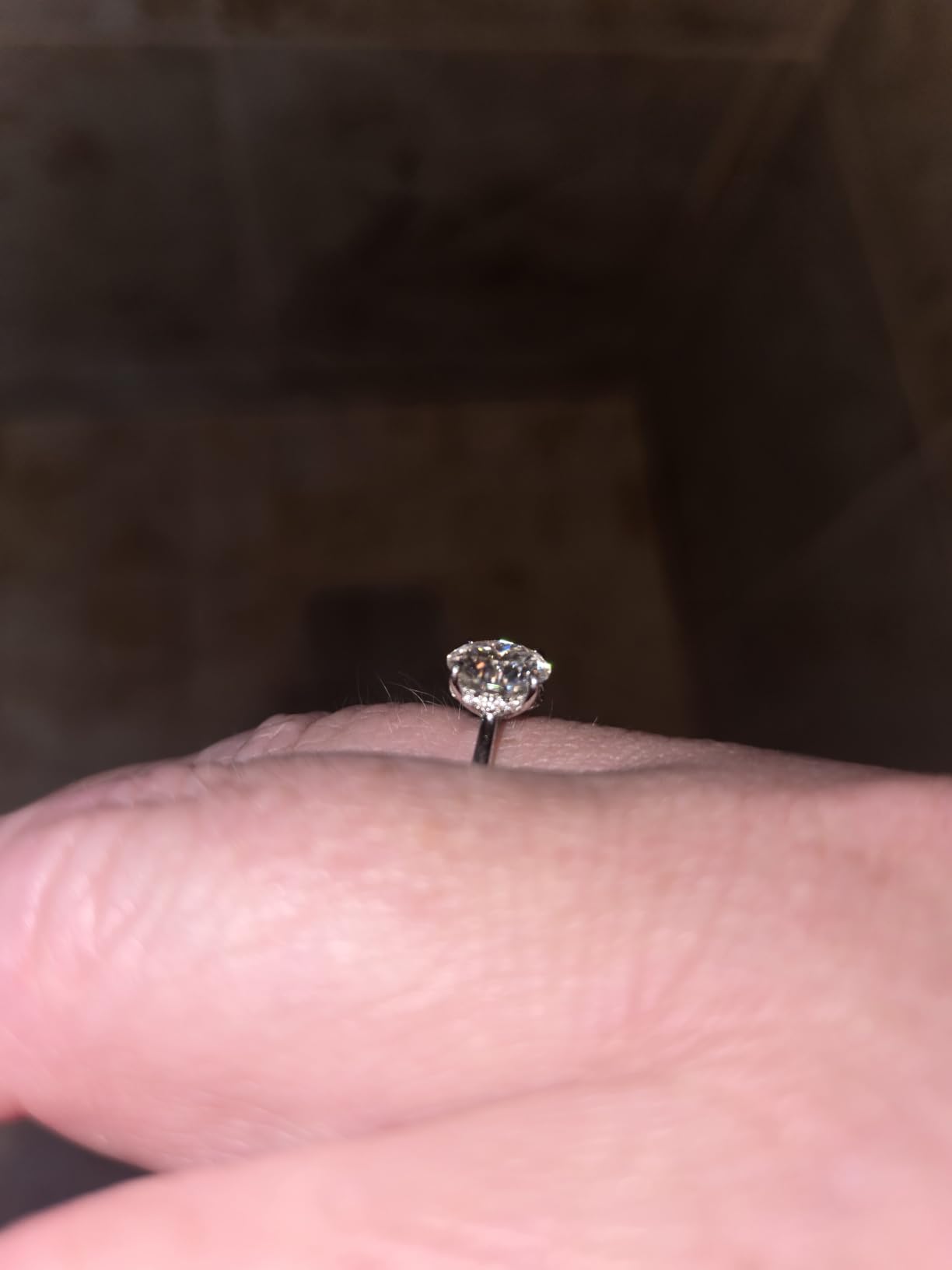 Round Moissanite Engagement Rings for Women, Women's 18K Yellow/White Gold Plated 925 Sterling Silver Engagement Ring Moissanite Promise Rings for Her, Wedding Band Ring 1.5/2/3/4/5CT customer photo 2