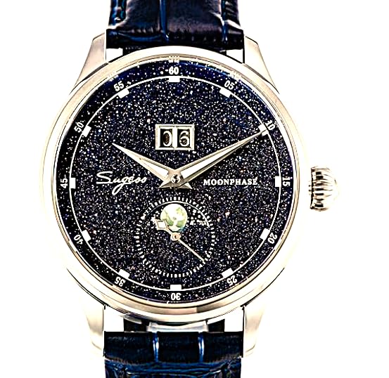 Sugess MoonPhase Master 41mm SU2528STRA V3 BlueGold Stone Dial ST2528 Automatic Mechanical Mens Wrist Watch Seagull 1963 customer photo 1