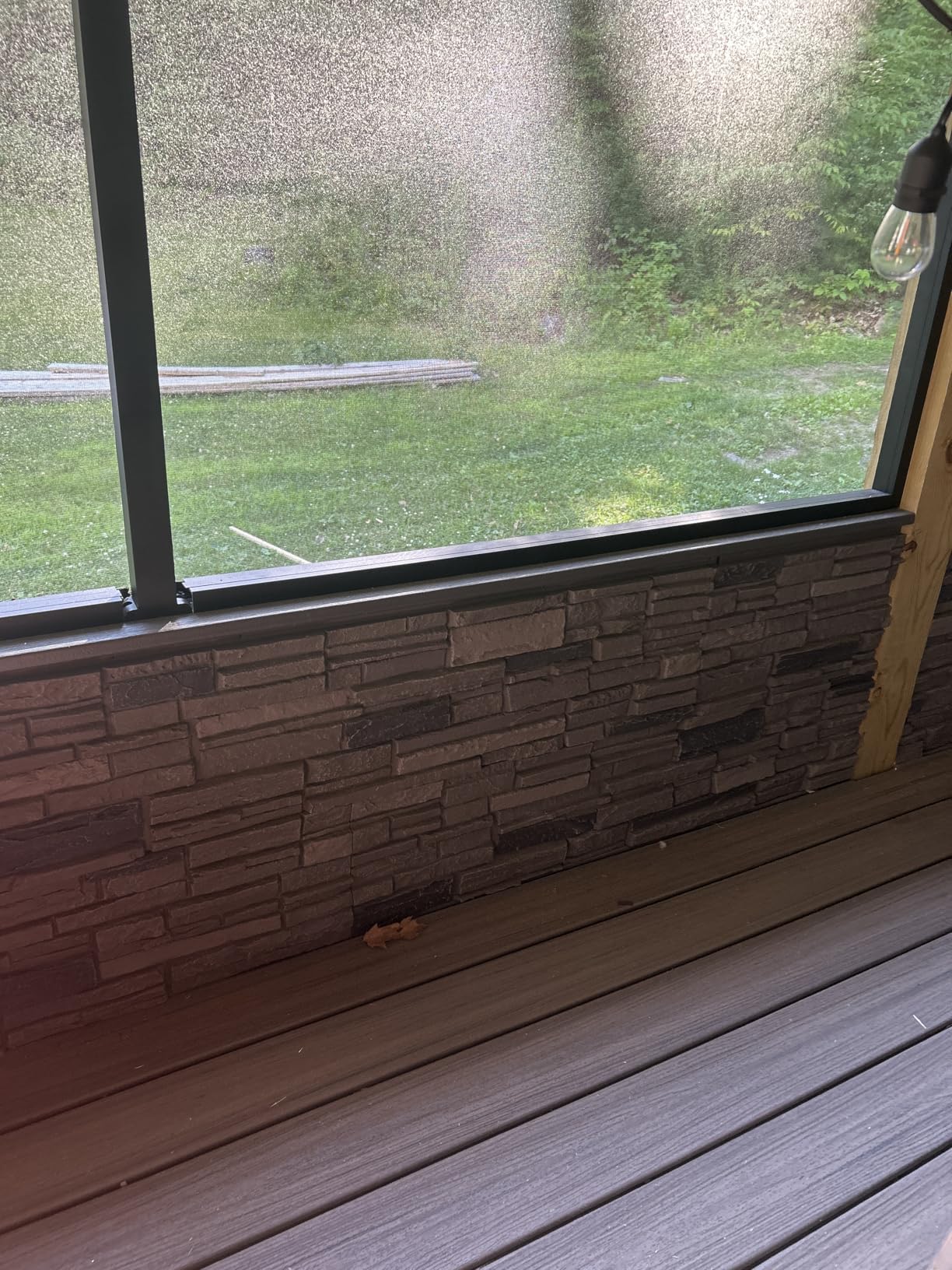 OTECKO Distinct 6-Pack Faux Stone Wall Panel 48 in x 13 in x 2 in Stacked Stone High Density Polyurethane Wall Siding Panels 24 sq ft, Easy Install, Interior/Exterior Arizona Trail (Light Gray) customer photo 2