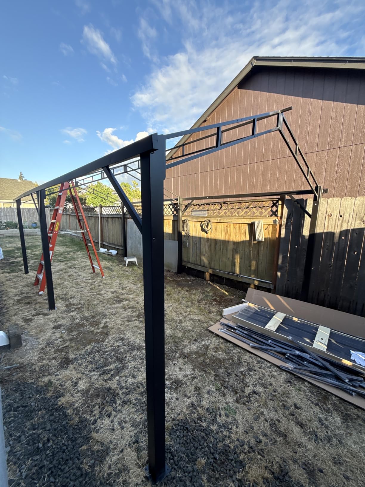 GREEN PARTY 10x20 ft Metal Carport Heavy Duty Frame Canopy Garage Shelter | Galvanized Steel Roof, Reinforced Frame Car Ports, UV&Wind Resistant, Outdoor All-Weather Use, for Car, Trucks, SUV and Boats customer photo 2