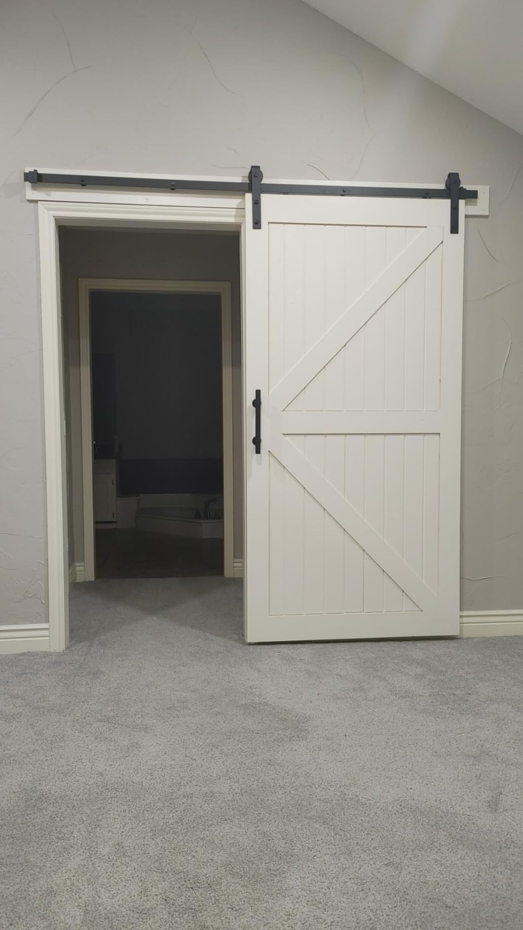 SMARTSTANDARD 8.2FT Sliding Barn Door Hardware Whole Kit, Fit 48
