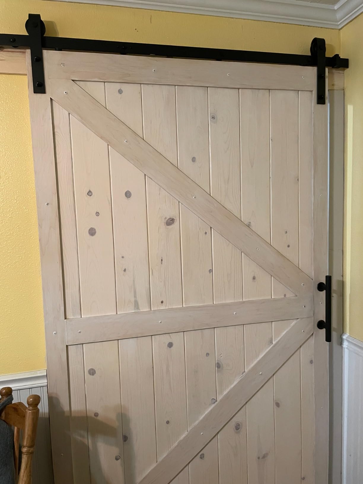 SMARTSTANDARD 8.2FT Sliding Barn Door Hardware Whole Kit, Fit 48