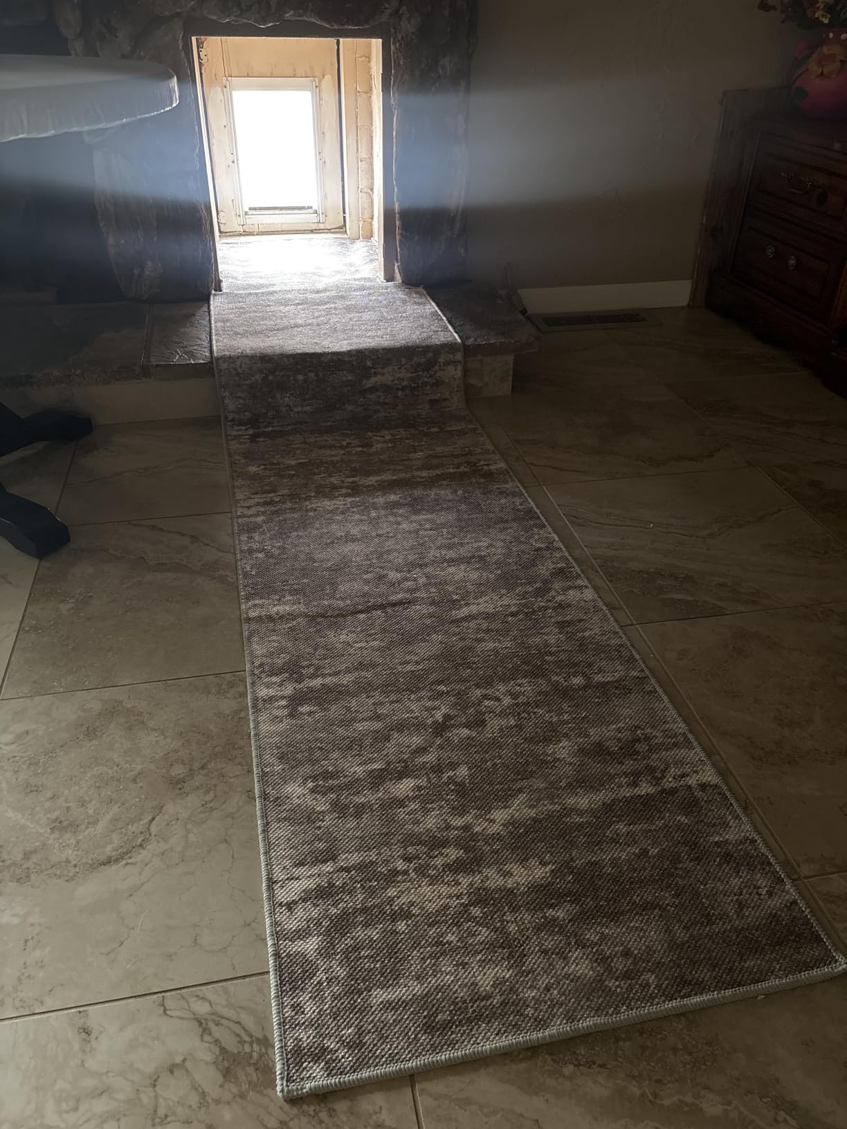 Hallway Runner Rug 2x10 Textured Non Slip Carpet Runner, Abstract Brown | Washable Runner Rug with Silicone Backing for Dogs; Stain-Resistant Modern Runner for High-Traffic Indoor Hallways & Entryway customer photo 2