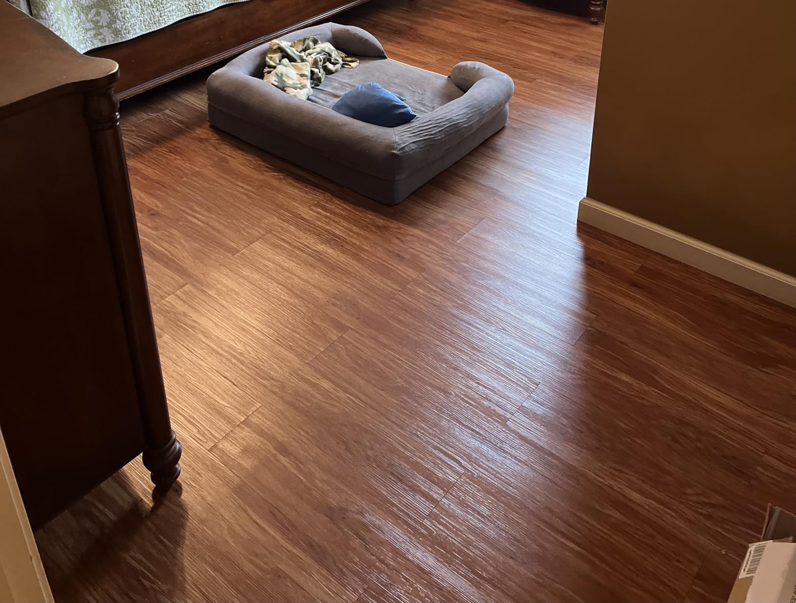 36-Pack 54 Sq.ft Peel and Stick Floor Tiles,Black Vinyl Flooring Wood Plank,Self-Adhesive Waterproof for Bedroom, Kitchen, Living Room Home Decor customer photo 2