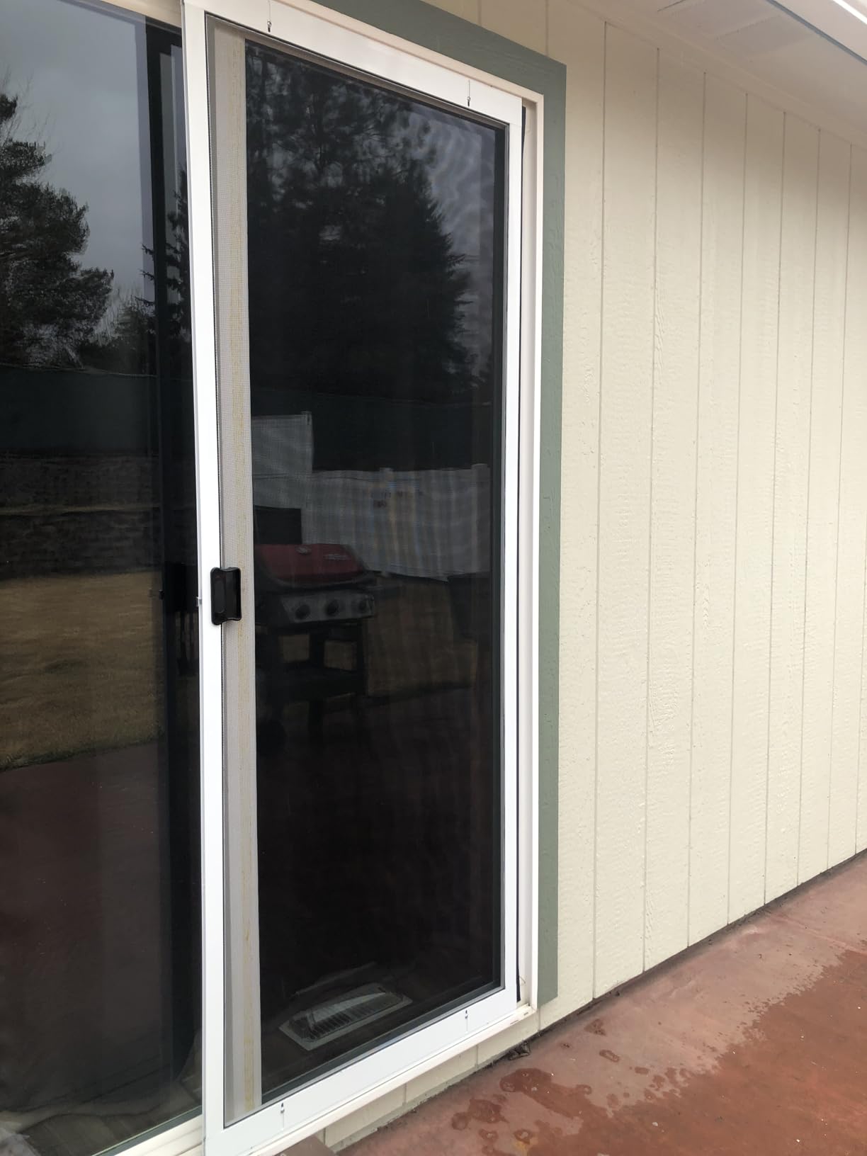 Guardian K.D. Standard Galv Steel Plus Aluminum Frame Sliding Screen Door Kit, (White, 36