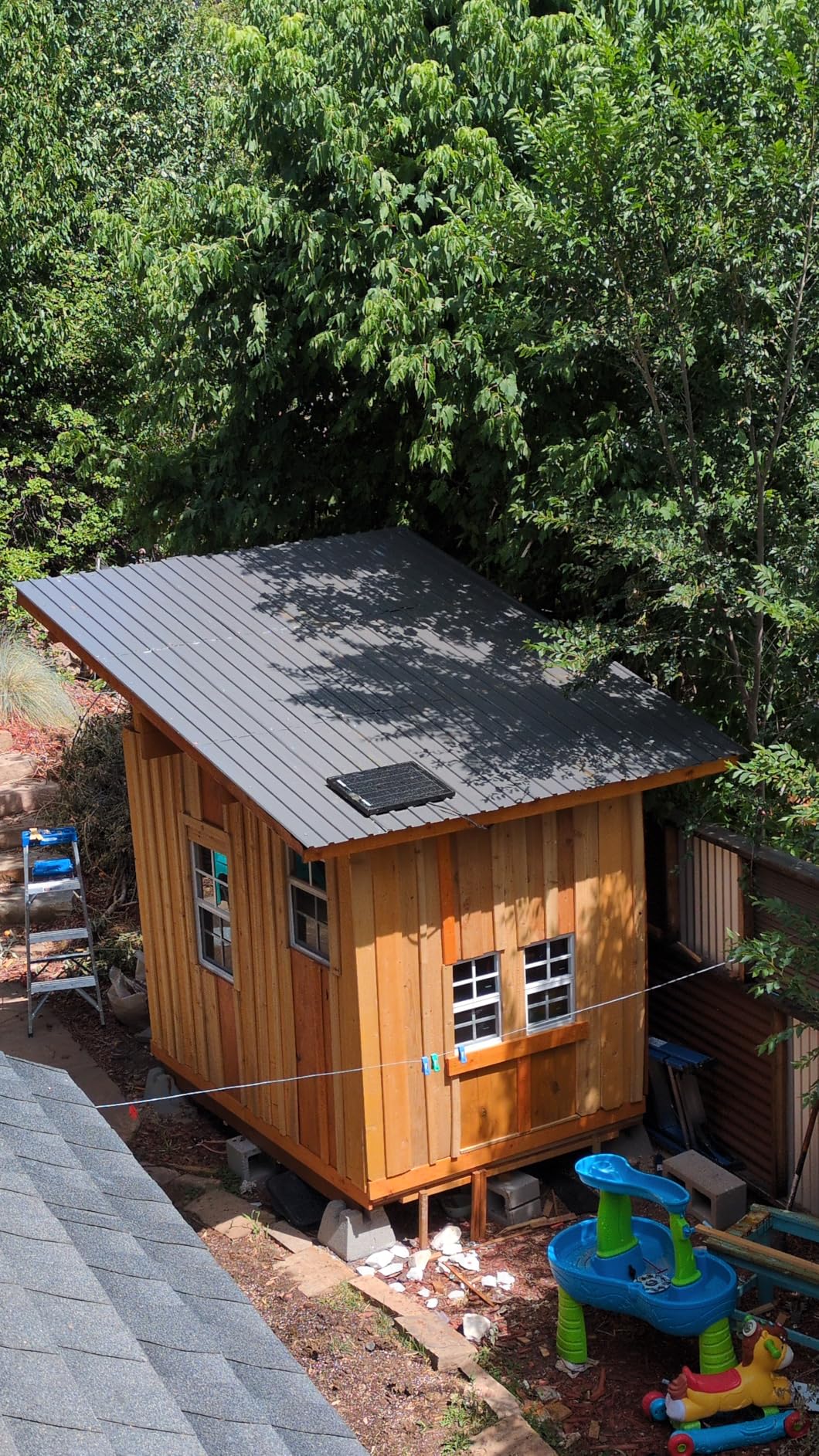Metal Roof Panels 25 pcs 176.5 ft² Galvanized Steel Corrugated Tin Roofing Panels Gazebo Top Cover Garages, Sheds, Stables and Mobile Homes Replacement for Patio Outdoor Garden, Gray customer photo 2