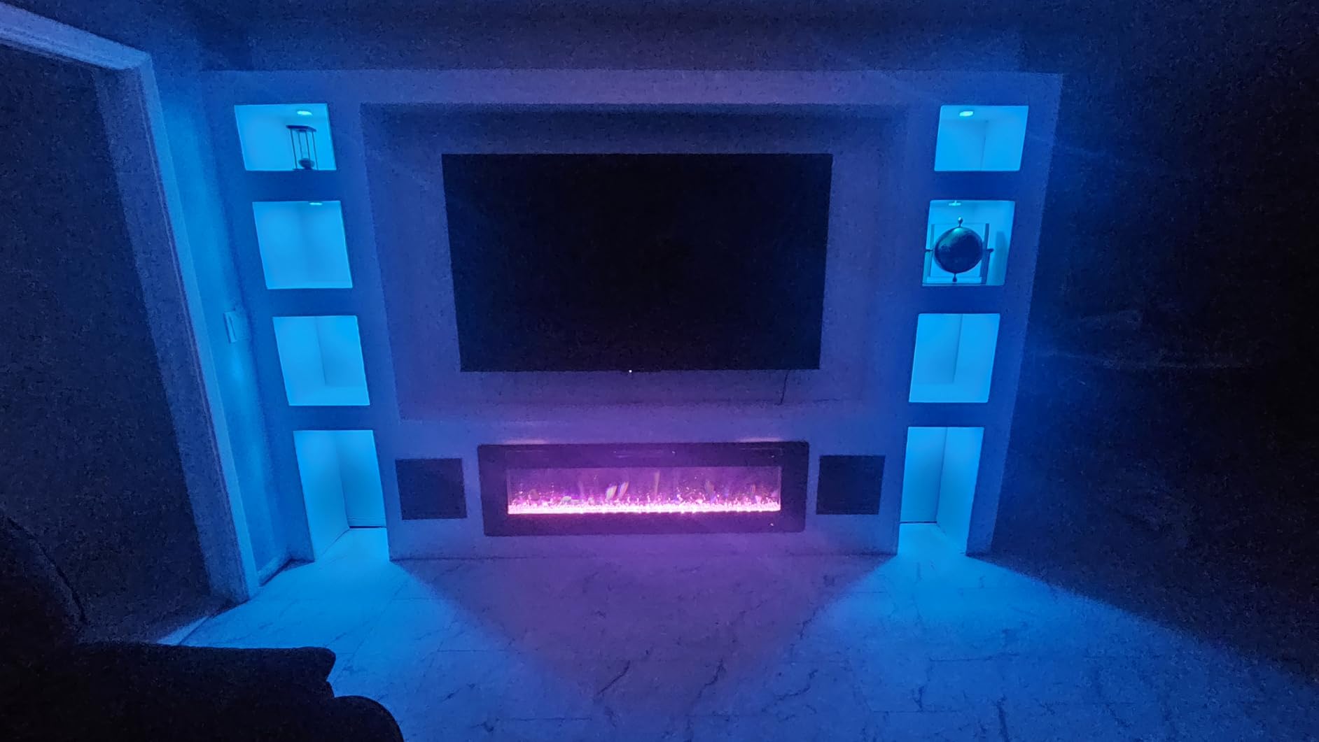 Cefrank Smart RGB LED Puck Lights 12V, 6-Pack Kitchen Cabinet Lighting Kit | Under cabinet lighting with 16M colors, tunable white 3000K-6000K. Built-in mic syncs to music. peel-and-stick install. customer photo 2