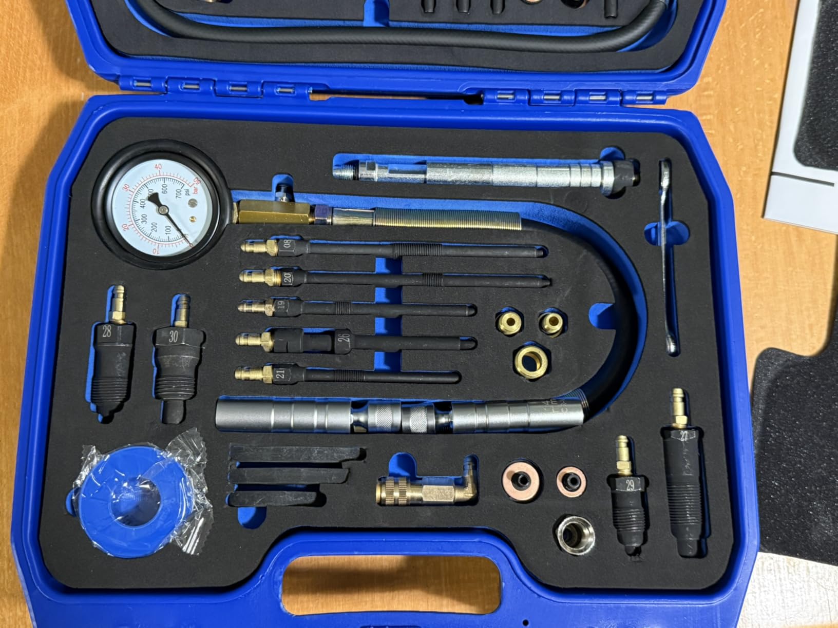 Orion Motor Tech Engine Compression Tester Kit, 11 pc Cylinder Compression Tester Kit with Spark Plug Tester, Engine Cylinder Pressure Gauge for Gas Petrol Engines | Durable Aluminum Casing; 5 Metric Adapters; Quick Push On Connectors; Gasoline Car Maintenance; Pro Auto Garage Workshop customer photo 1