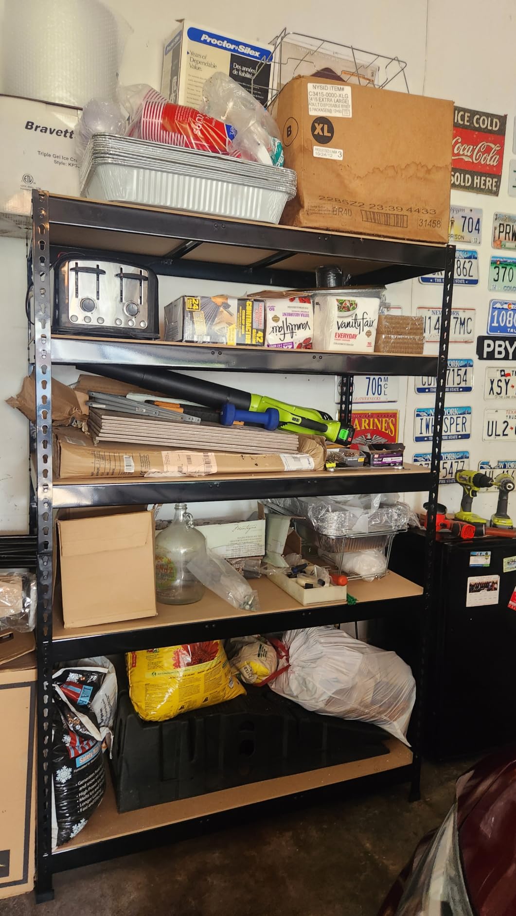 PrimeZone 48 W x 24 D x 72 H in Garage Storage Shelves, 5-Tier Metal Shelving, 3000 LBS Capacity, Adjustable customer photo 1