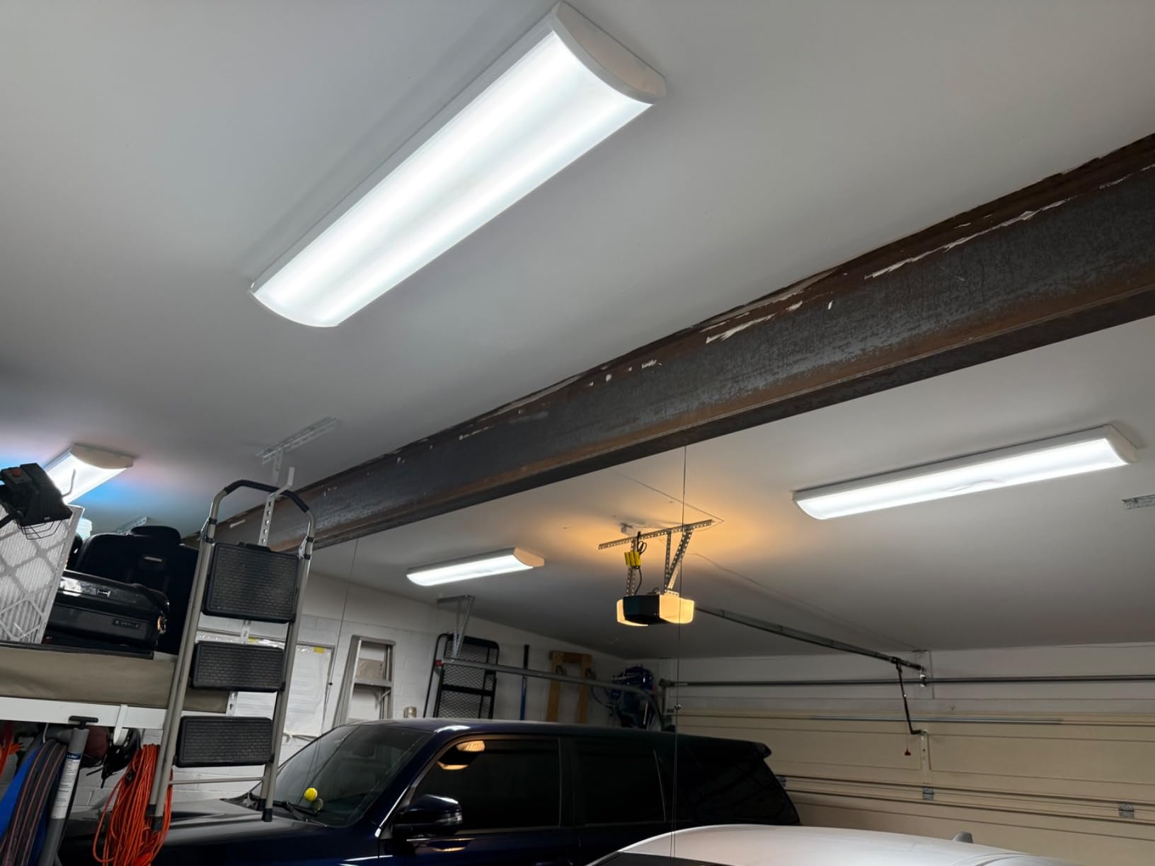 4PK 4FT LED Wraparound Light, 48 Inch Garage Ceiling Lights, 24/31/38/46W, 5500LM, 3000-6500K 5CCT, 120-277V Hardwired 4FT Led Light Fixtures for Garage, Workshop, Closet, Shop, UL (0-10V dimming) customer photo 1